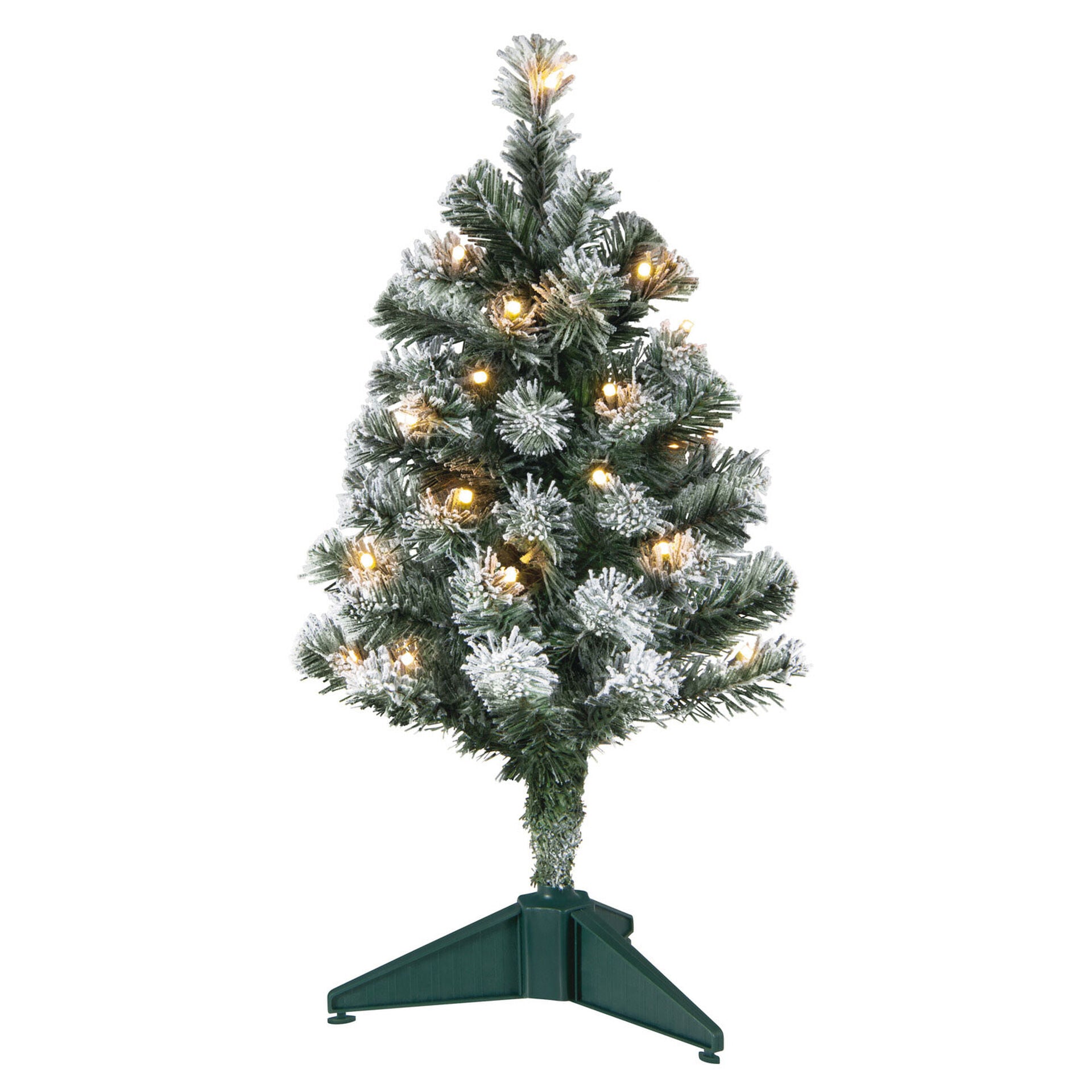 2023 Miniature Flocked Christmas Tree 19" Pre-lit Flocked