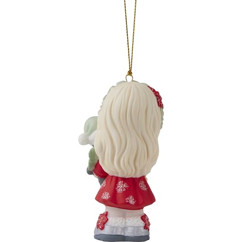 Precious Moments 2024 Collector Little Girl Ornament | Have Yourself A Merry Little Christmas Dated 2024 Girl Bisque Porcelain Ornament | Holiday Decor & Gifts