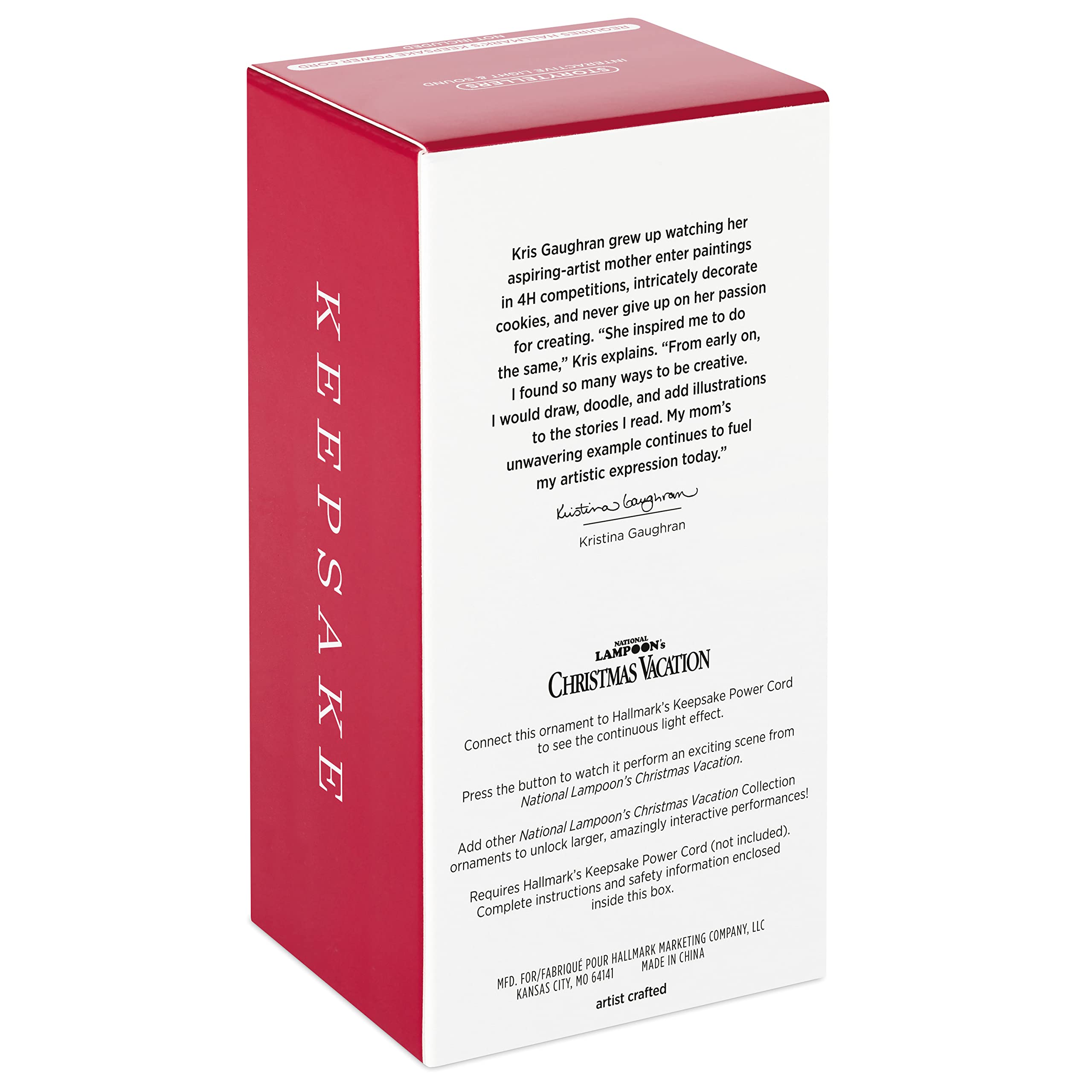 Hallmark Keepsake Christmas Ornament,Plastic, 2022, National Lampoon's Christmas Vacation Collection Ellen Griswold, Light and Sound