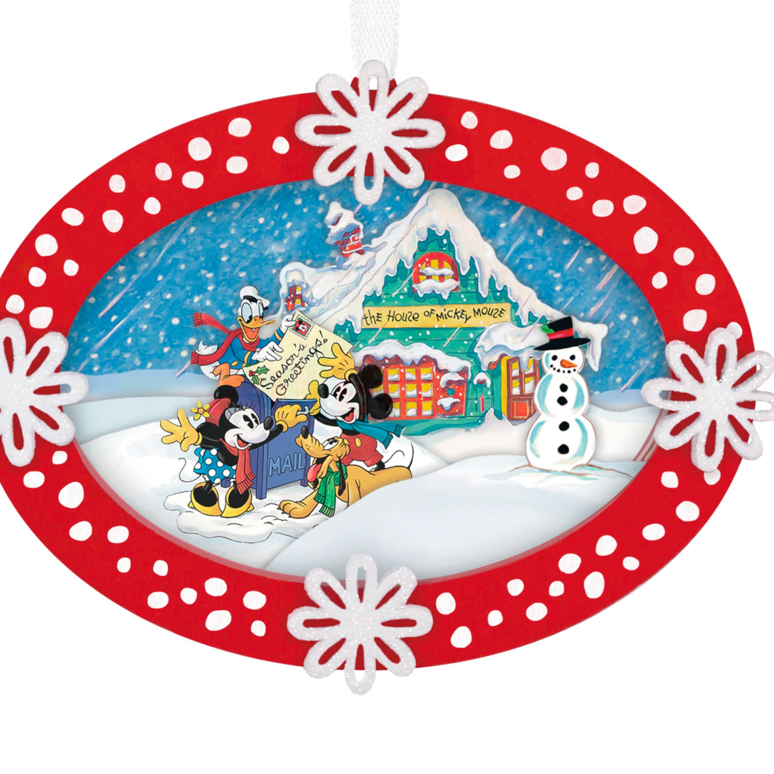 Sending Season's Greetings, Disney Mickey and Friends 2025 Hallmark Keepsake Christmas Ornament