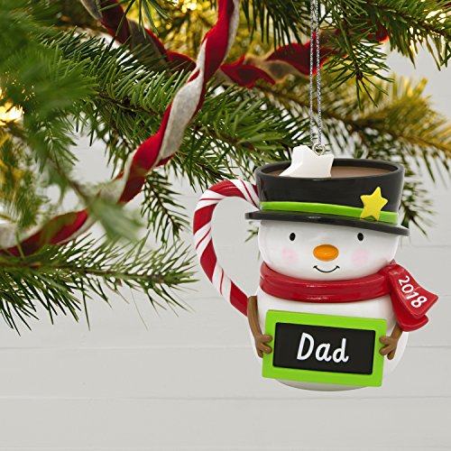 Hallmark Keepsake Christmas Ornament 2018 Year Dated, Dad Snowman Mug