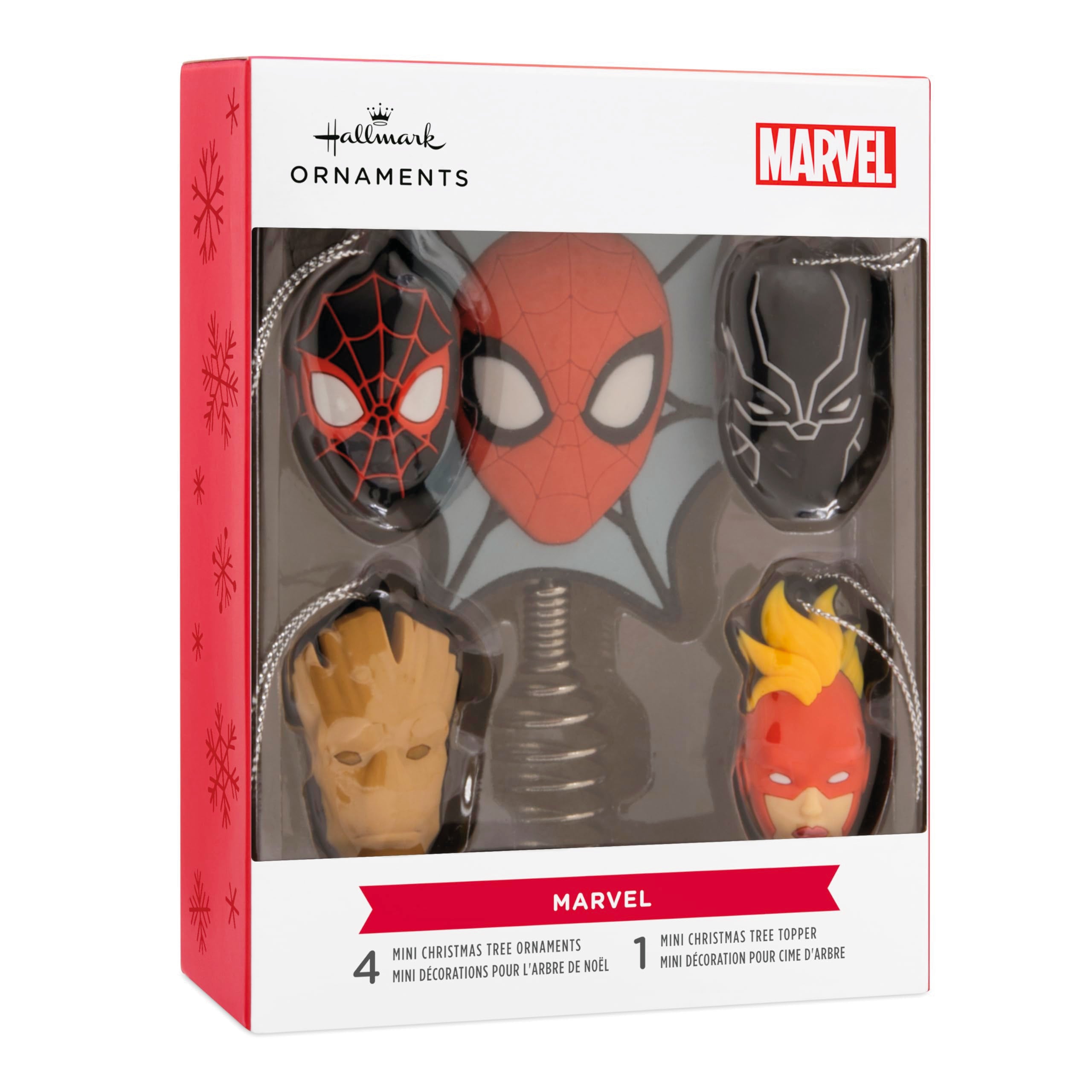 Hallmark Marvel Super Heroes Mini Christmas Tree Topper and Ornaments, Set of 5
