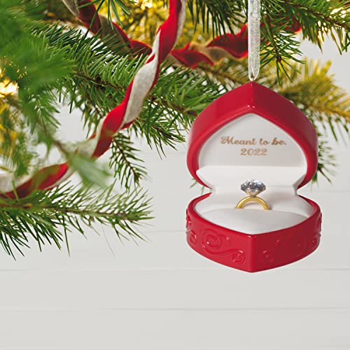 Hallmark Keepsake Christmas Ornament 2022, Meant to Be Engagement, Porcelain