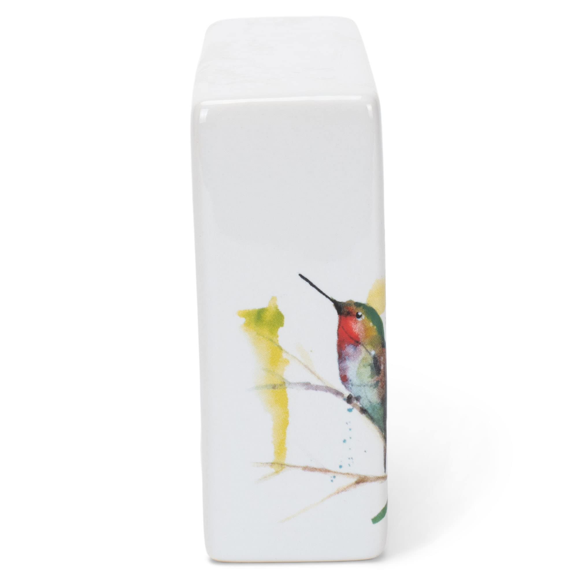 DEMDACO Dean Crouser Little Birds Watercolor 6 x 4 Ceramic Stoneware Decorative Sign Plaque