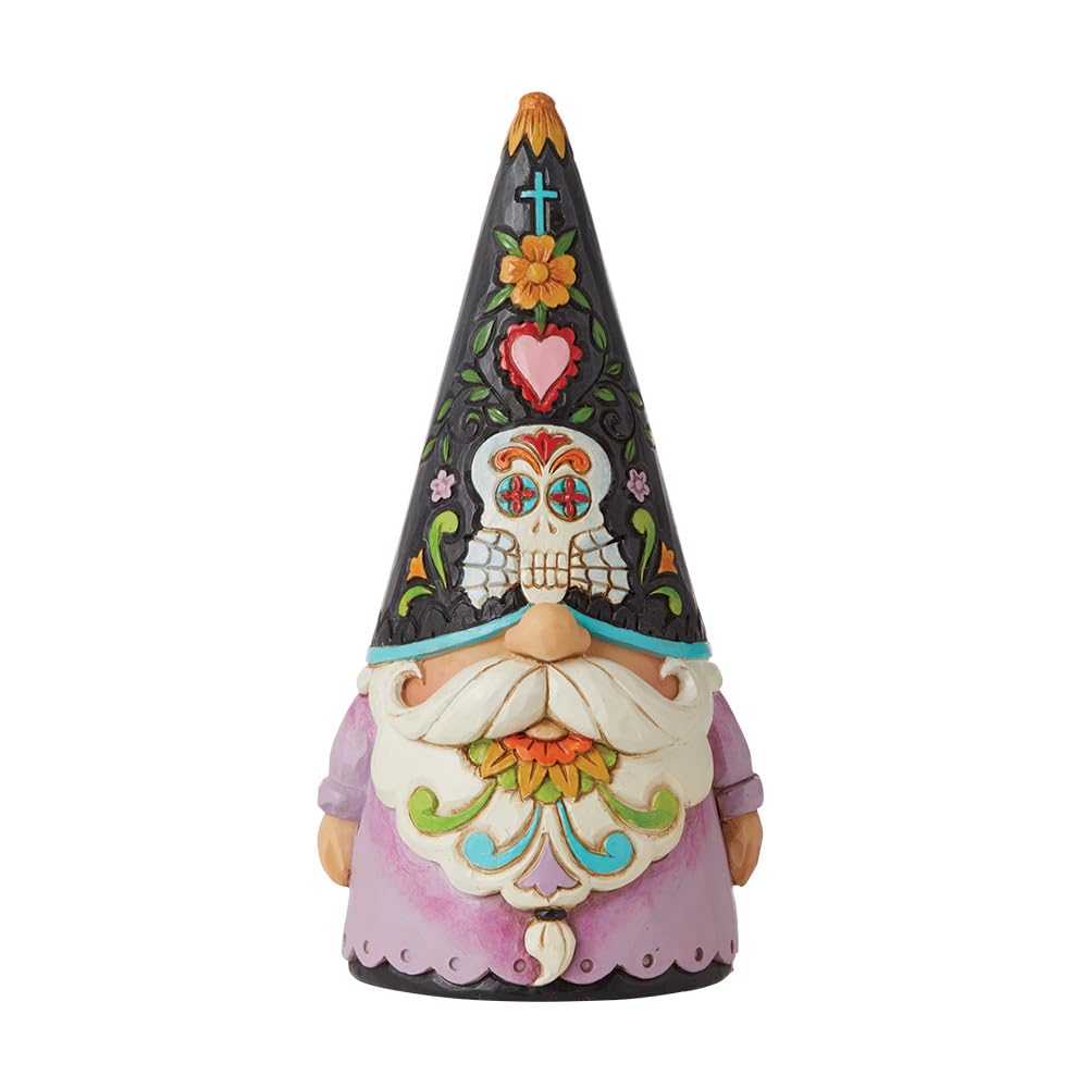 Enesco Jim Shore Heartwood Creek Halloween Day of The Dead Gnome Figurine, 6.1 Inch, Multicolor