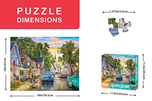 Springbok 1000 Piece Jigsaw Puzzle Blissful Borough - Made in USA