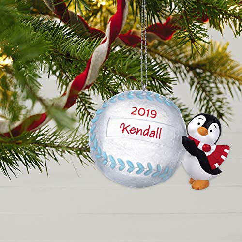Hallmark Keepsake Christmas 2019 Year Dated Baseball Star Penguin DIY Personalized Ornament