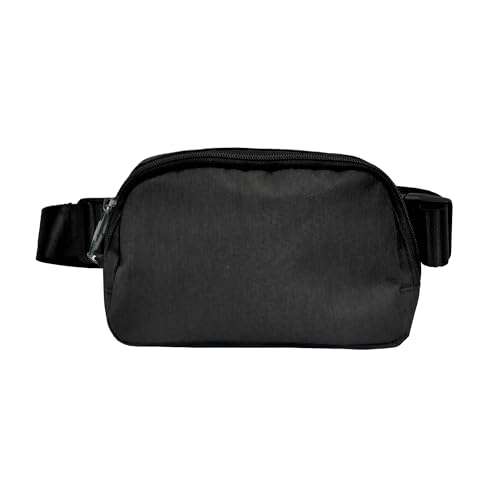 Nupouch Anti-theft Belt Bag with Adjustable Strap for Women and Men Fanny Pack Crossbody Woven Twill (Black)