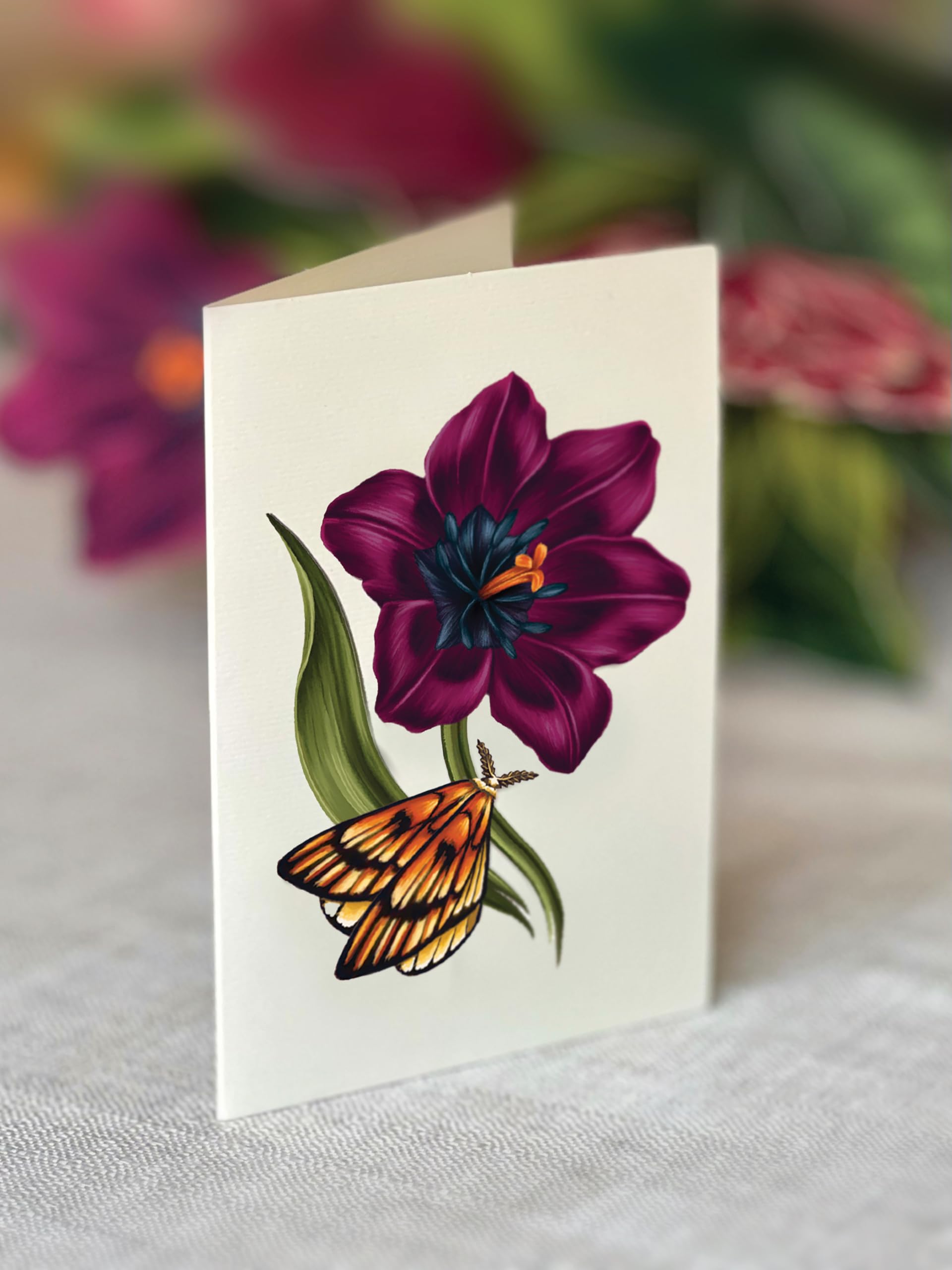 FreshCut Paper "Moonlight Garden" Life-Sized Pop-Up Flower Bouquet Card