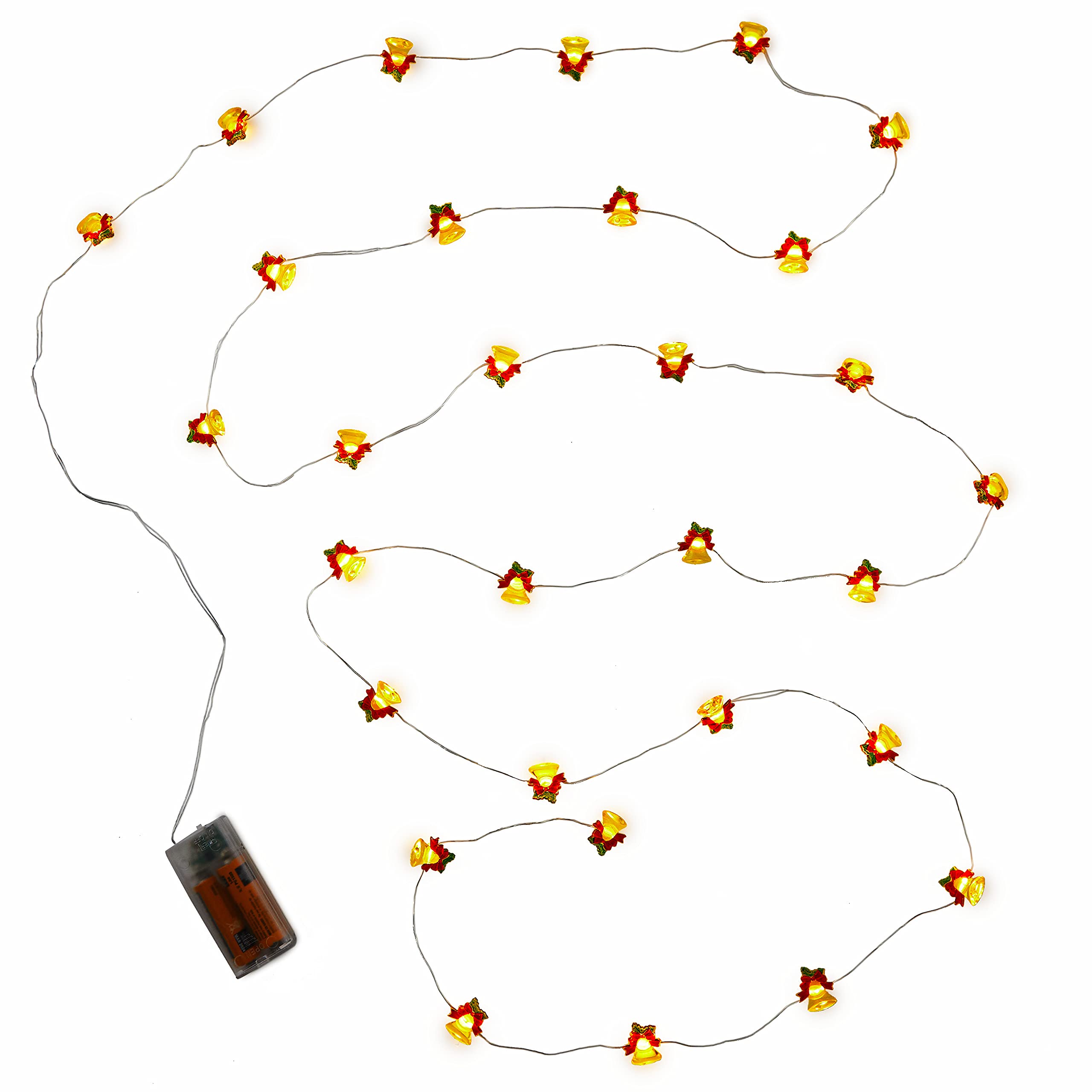 Hallmark Keepsake 2021, Decorative Bells 30-Light Christmas String Lights, 9.5'