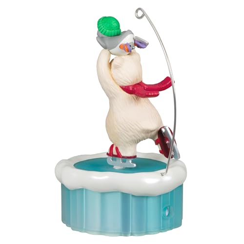 Hallmark Keepsake Christmas Ornament 2023, Skating Snowball and Tuxedo Ornament with Motion, Snowman Gifts