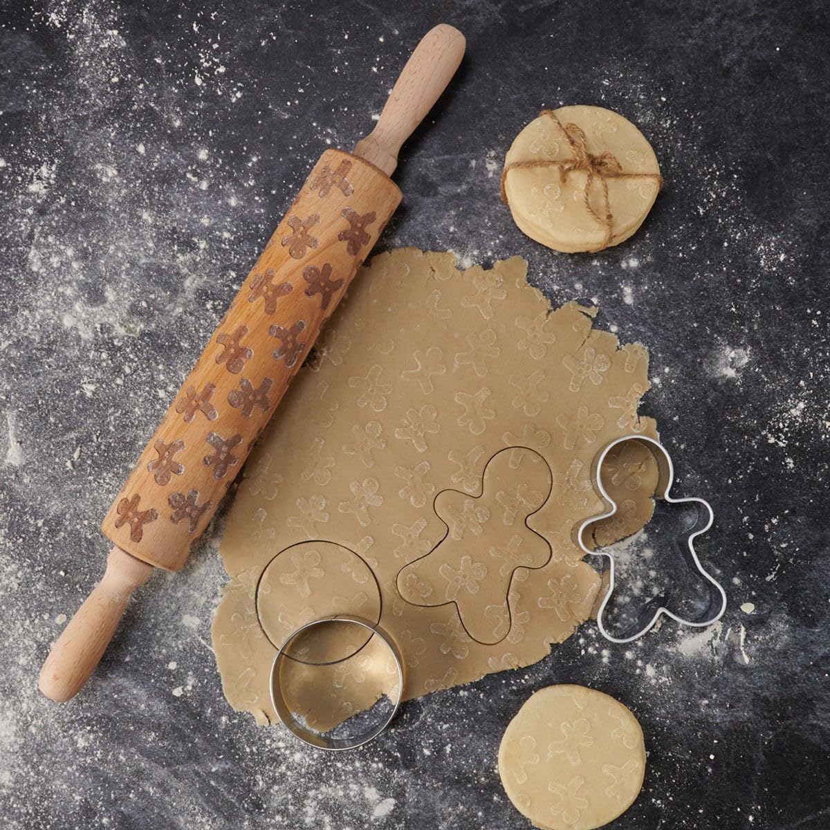 Gingerbread Men Large Rolling Pin