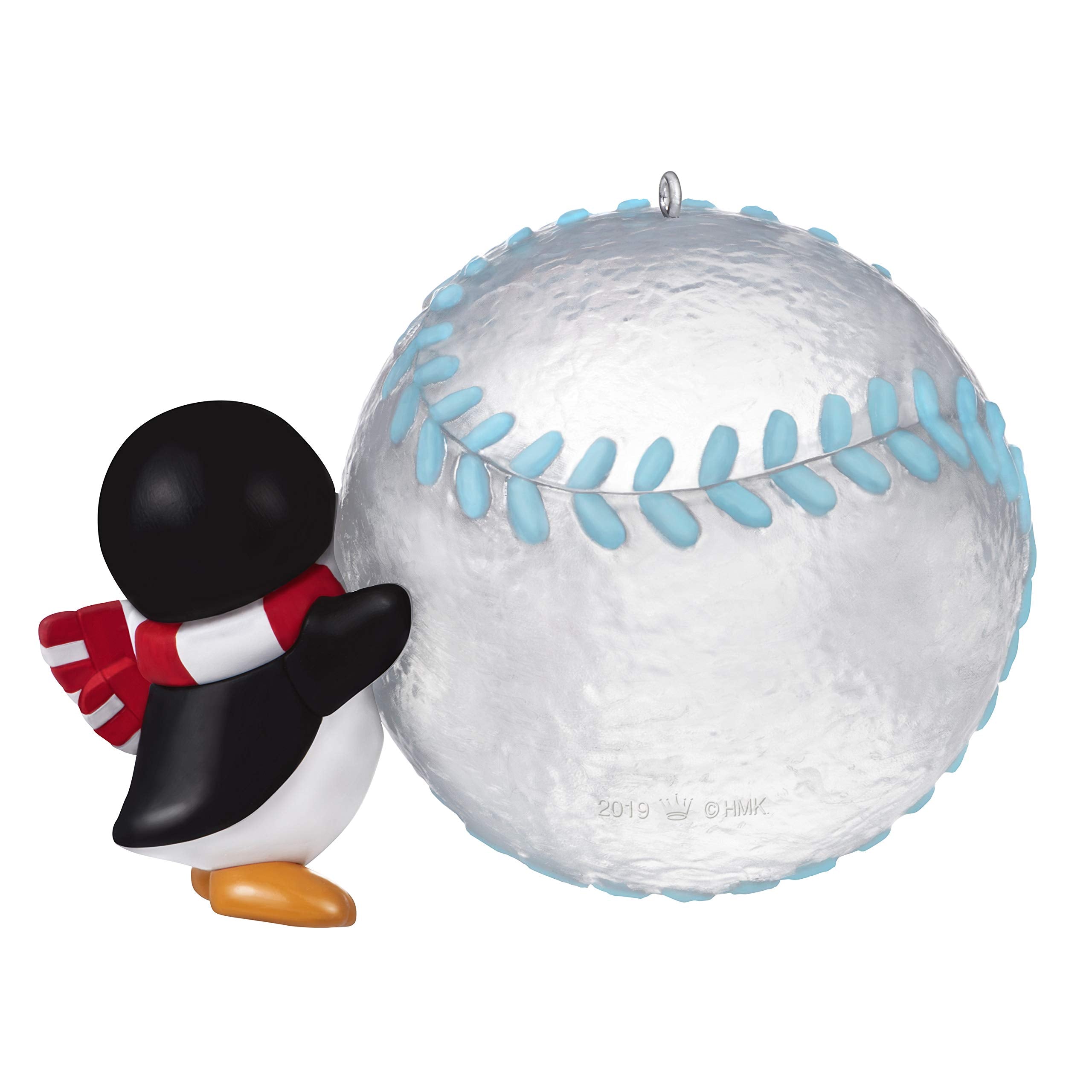 Hallmark Keepsake Christmas 2019 Year Dated Baseball Star Penguin DIY Personalized Ornament,