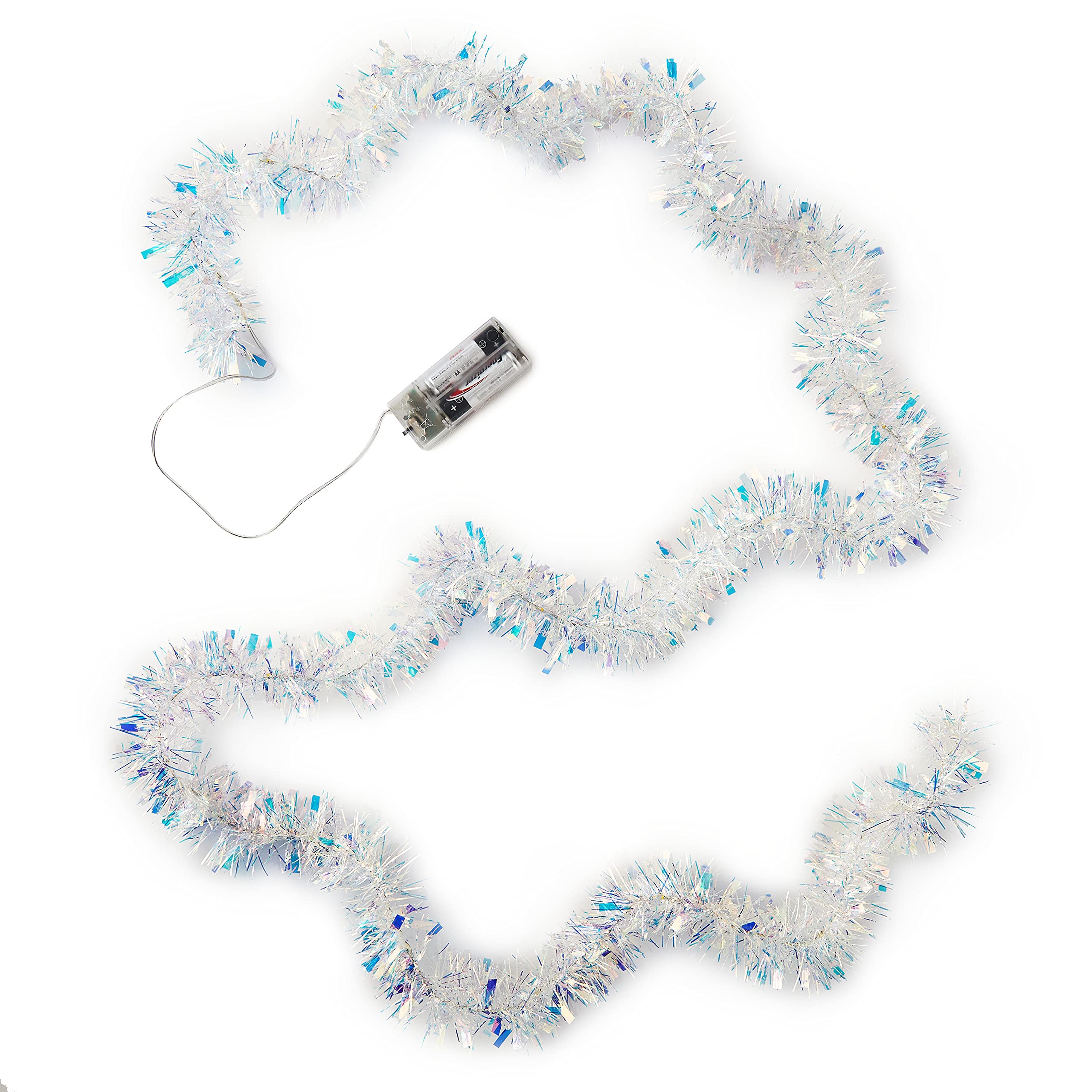 Hallmark Keepsake 2021, Decorative Tinsel 30-Light Christmas String Lights, 9.5'