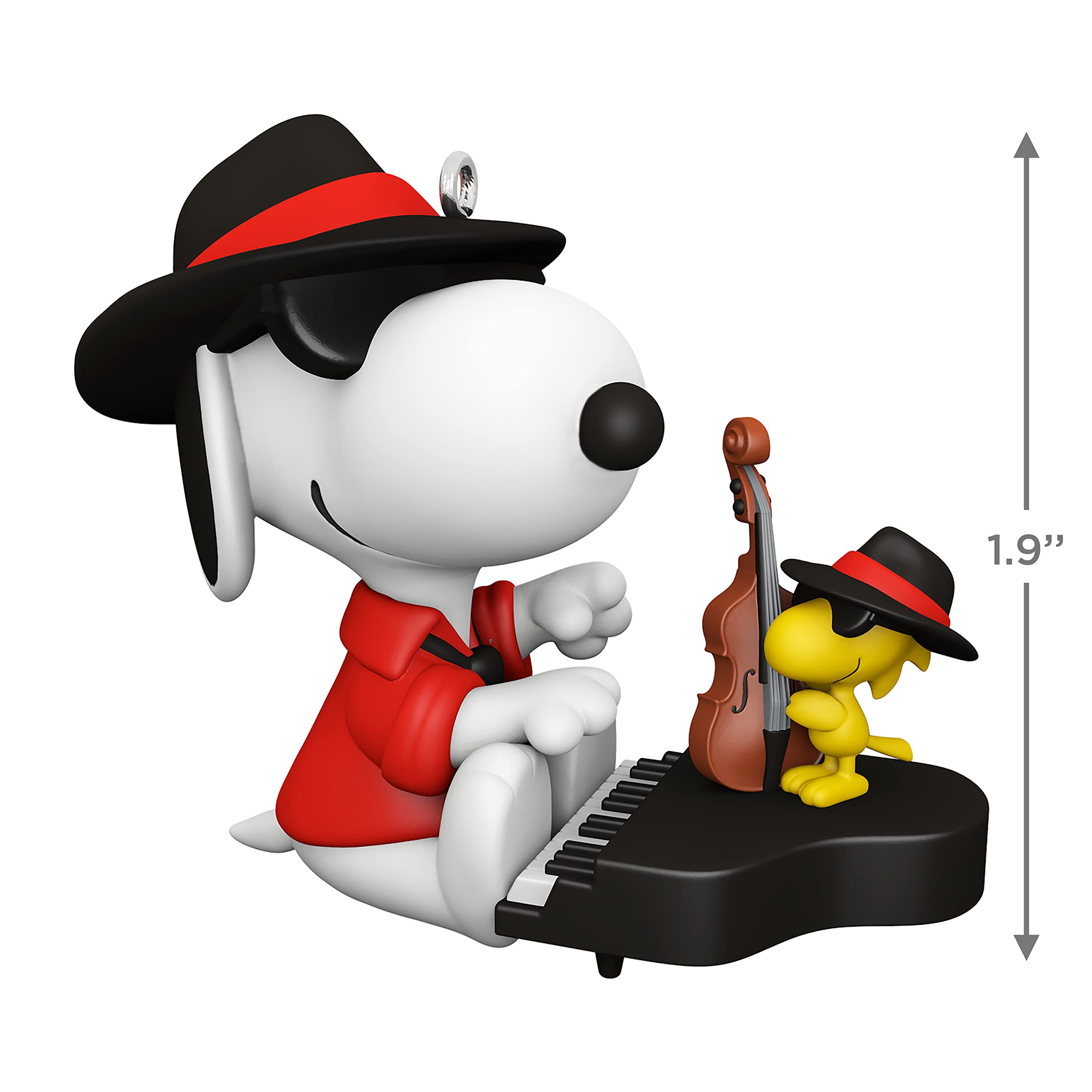 Hallmark Keepsake Christmas Ornament 2022, Peanuts Spotlight on Snoopy Jazzy, Snazzy Friends