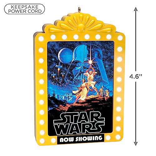 Hallmark Keepsake Christmas Ornament 2023, Star Wars: A New Hope Now Showing Ornament with Light