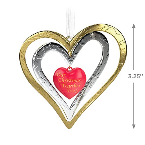 Hallmark Keepsake Christmas Ornament 2023, Our Christmas Together, Metal Love Ornament