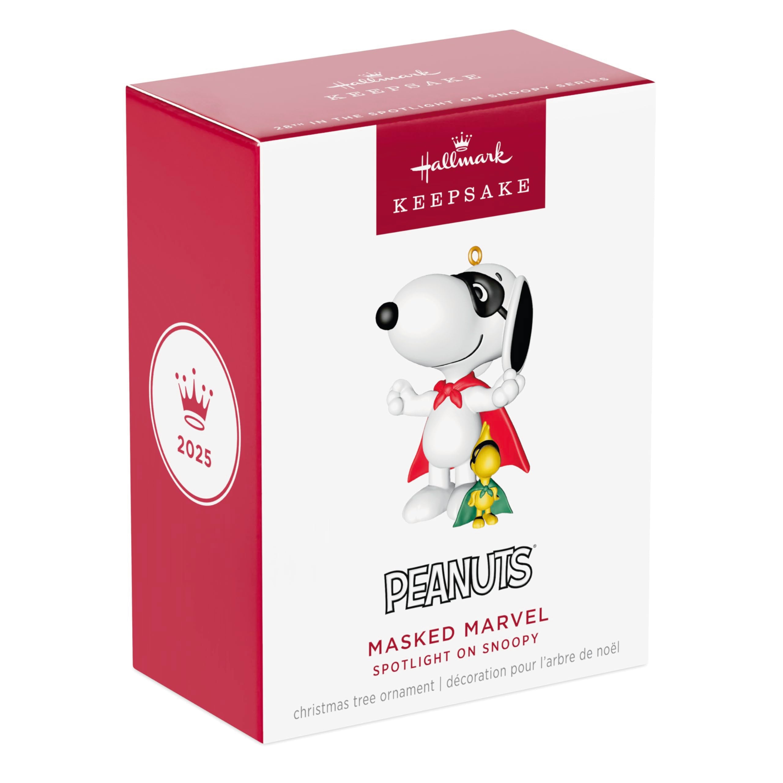 Masked Marvel Spotlight on Snoopy, 2025 Hallmark Keepsake Christmas Ornament