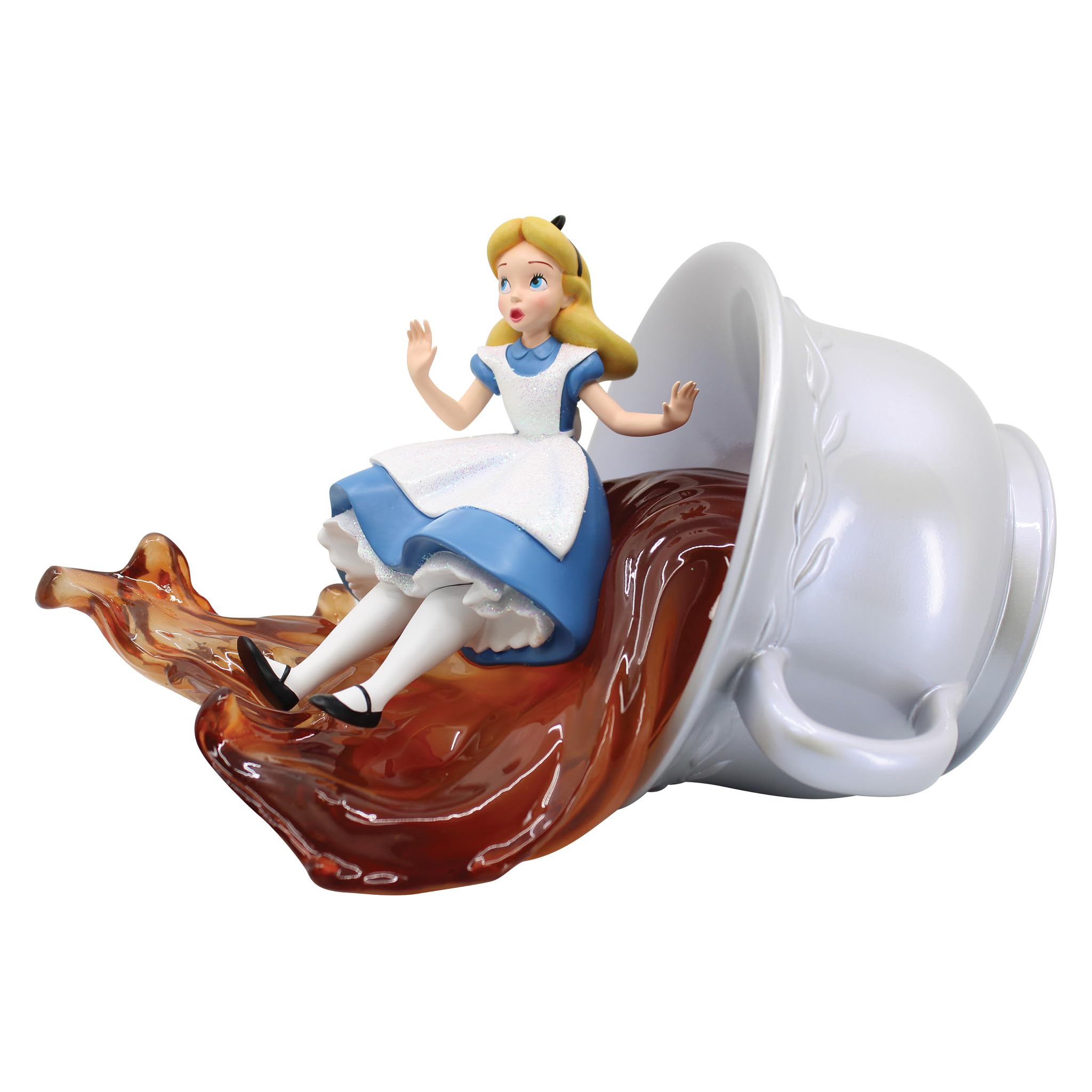 Enesco Disney Showcase 100 Years of Wonder Alice in Wonderland Teacup Figurine, Multicolor