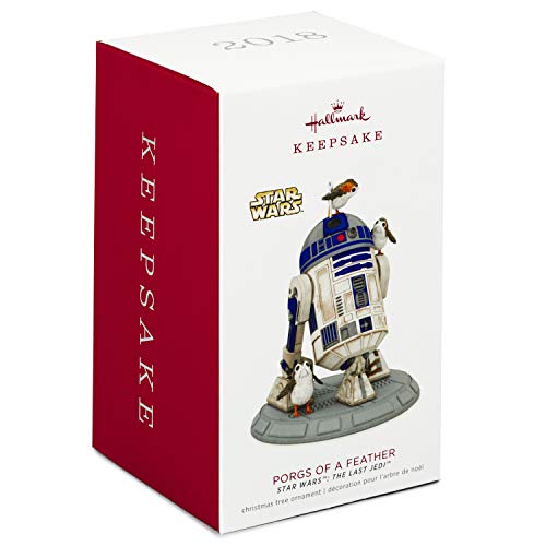Hallmark Keepsake Christmas Ornament 2018 Year Dated, Star Wars R2D2 Porgs of a Feather, The Last Jedi