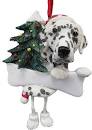 Dalmatian - With Unique "Dangling Legs"  Hand Painted and Easily Personalized Christmas Ornament