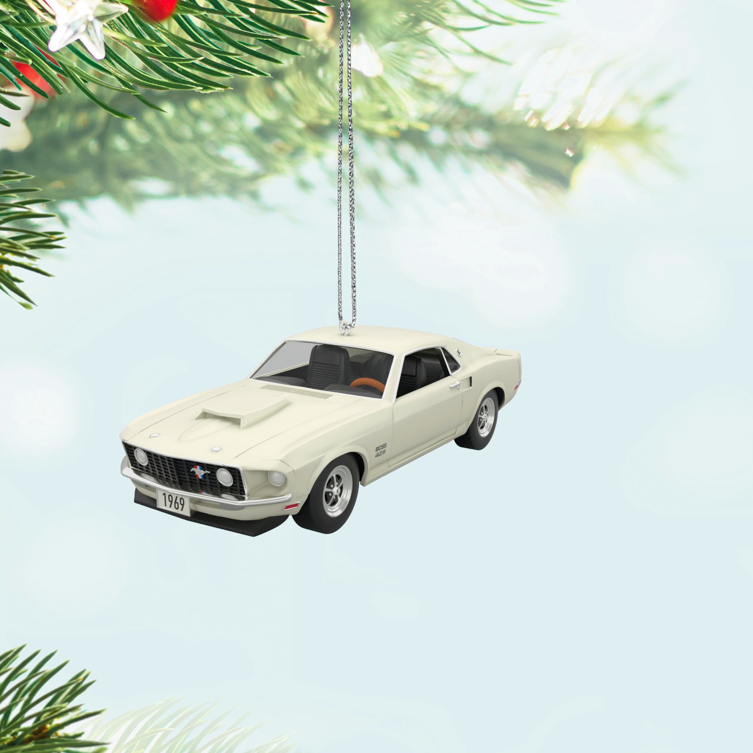 Hallmark Keepsake 0.7" Mini Christmas Ornament 2024, Lil' Classic Cars 1969 Ford Mustang Boss 429 2024, Metal, Gifts for Car Collectors