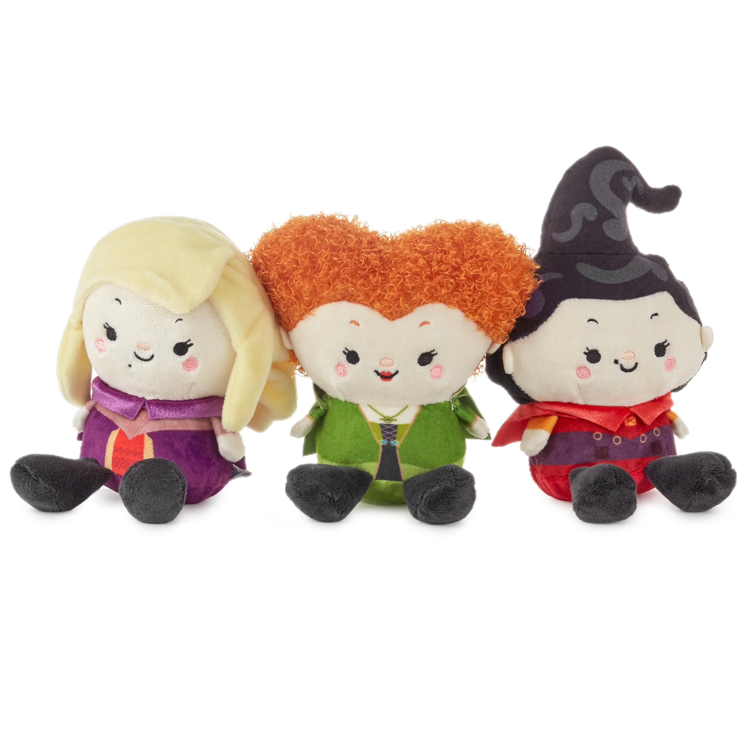 Hallmark Better Together Disney Hocus Pocus Magnetic Plush Toys, Set of 3 (Sanderson Sisters) for Kids, Friends, Fans