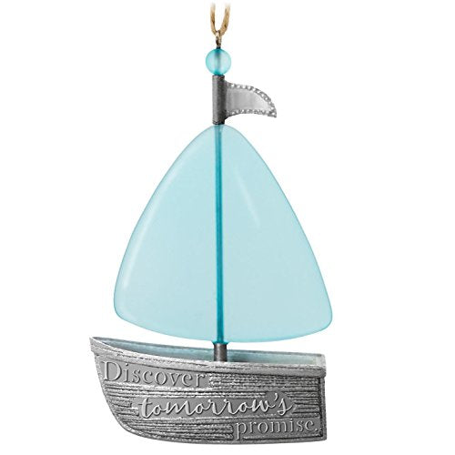 Hallmark Keepsake Ornament Discover Tomorrow's Promise Sailboat Milestones