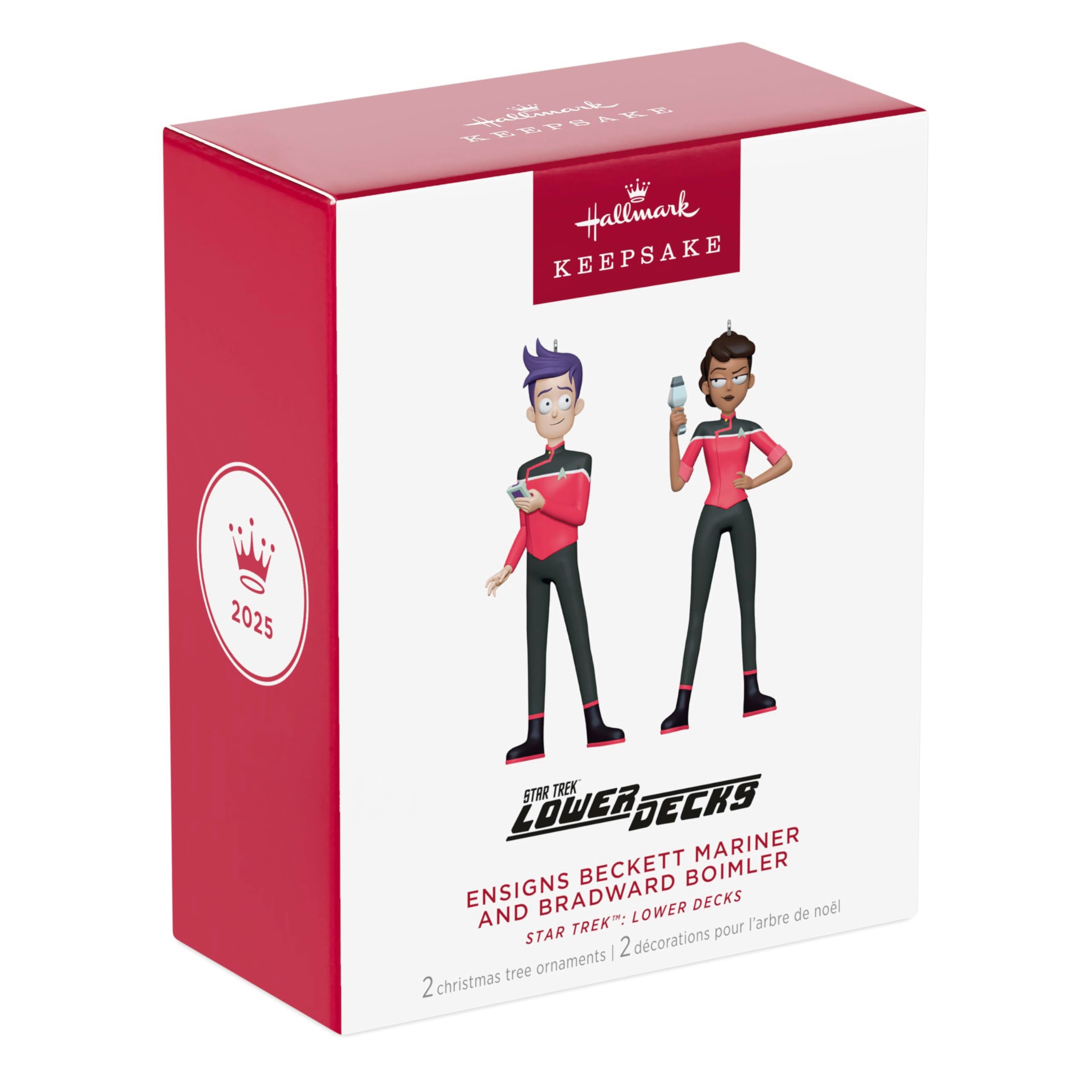 Ensigns Beckett Mariner and Bradward Boimler, 2025 Hallmark Keepsake Christmas Ornaments, Set of 2
