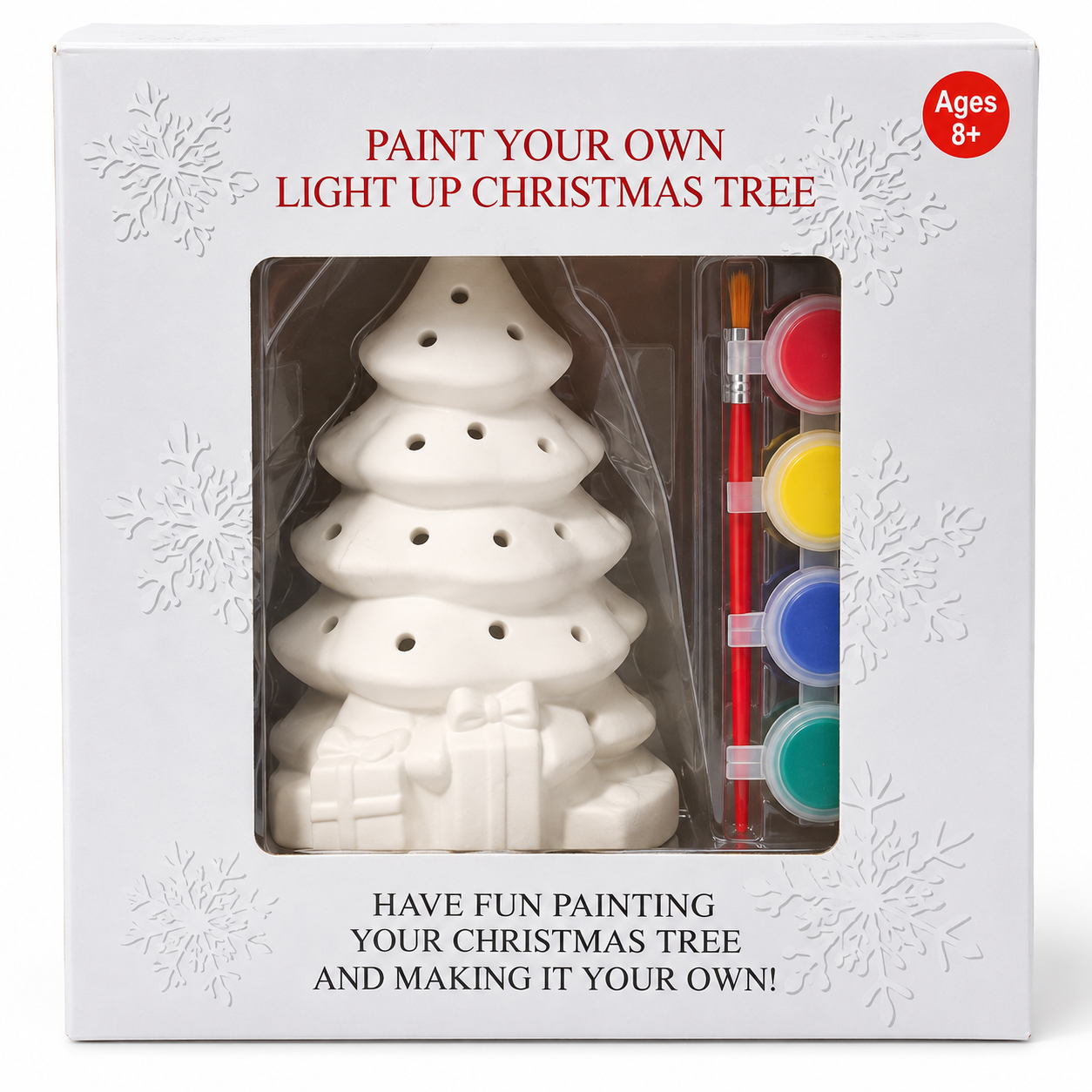 Paint Your Own Light Up Christmas Tree DIY Ceramic Craft Activity Kit