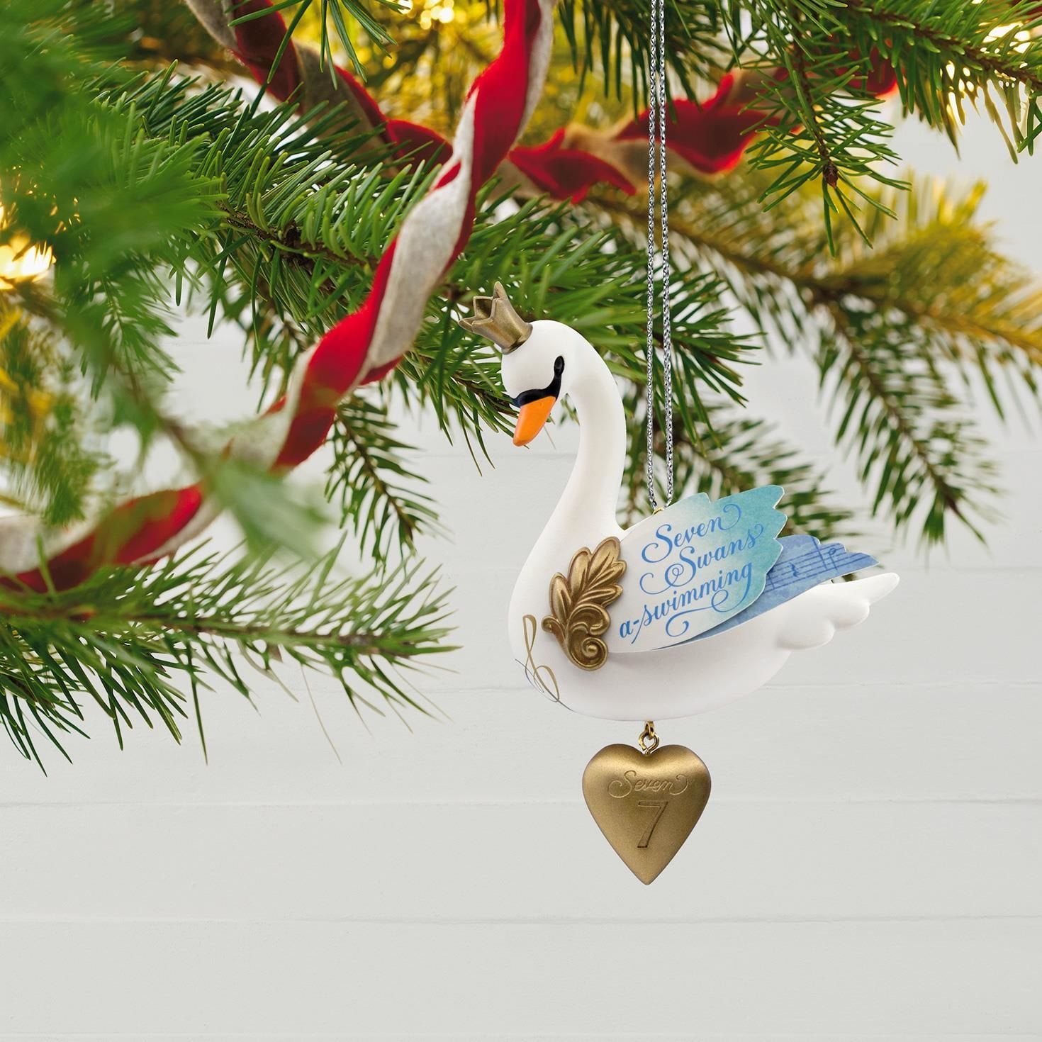 Hallmark Keepsake 2017 Seven Swans-a-Swimming Twelve Days of Christmas Ornament