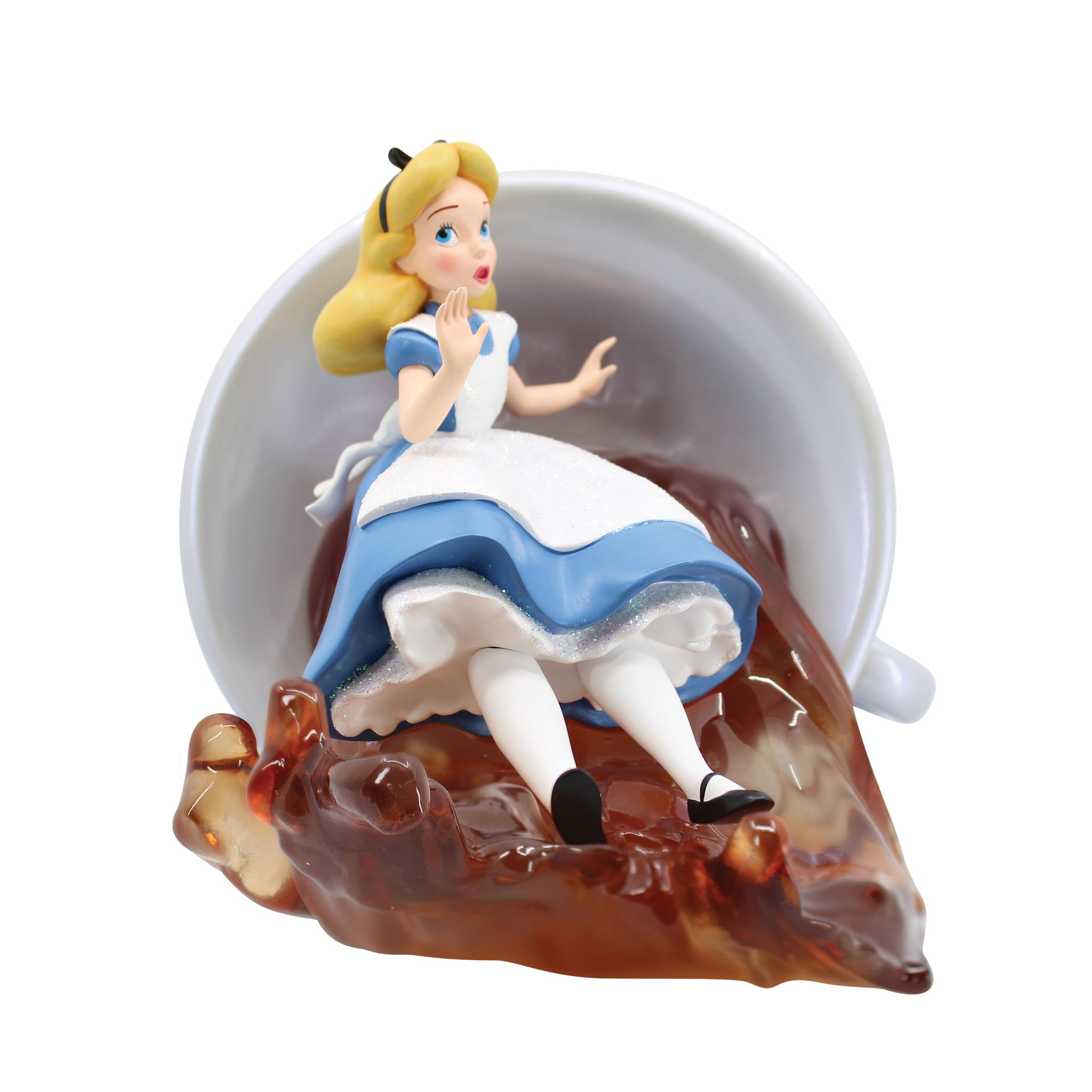 Enesco Disney Showcase 100 Years of Wonder Alice in Wonderland Teacup Figurine, Multicolor