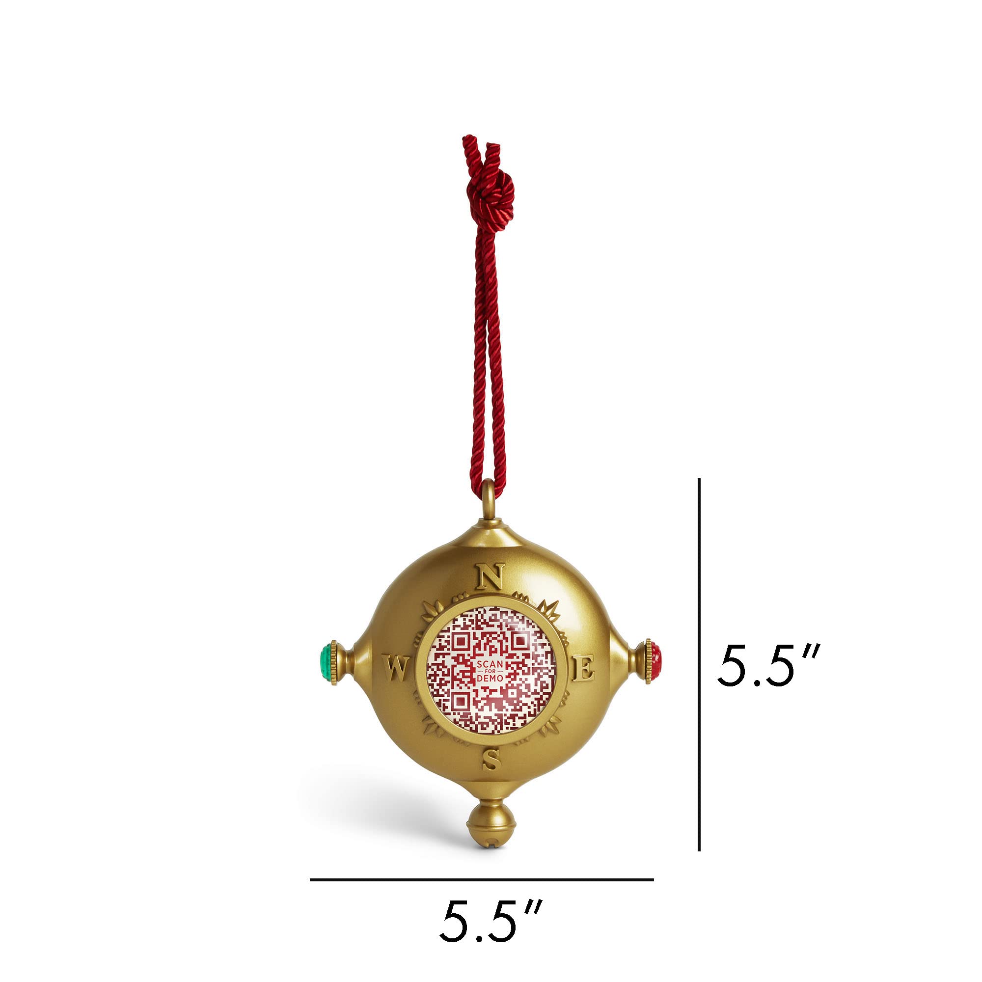 SANTA'S KINDNESS Ornament, Includes 1 Compass Shaped Ornament, Holiday Christmas Countdown, Interactive QR Code & 1 Kindness Journal with 80 Activity Pages to Write & Draw Acts of Kindness, Single