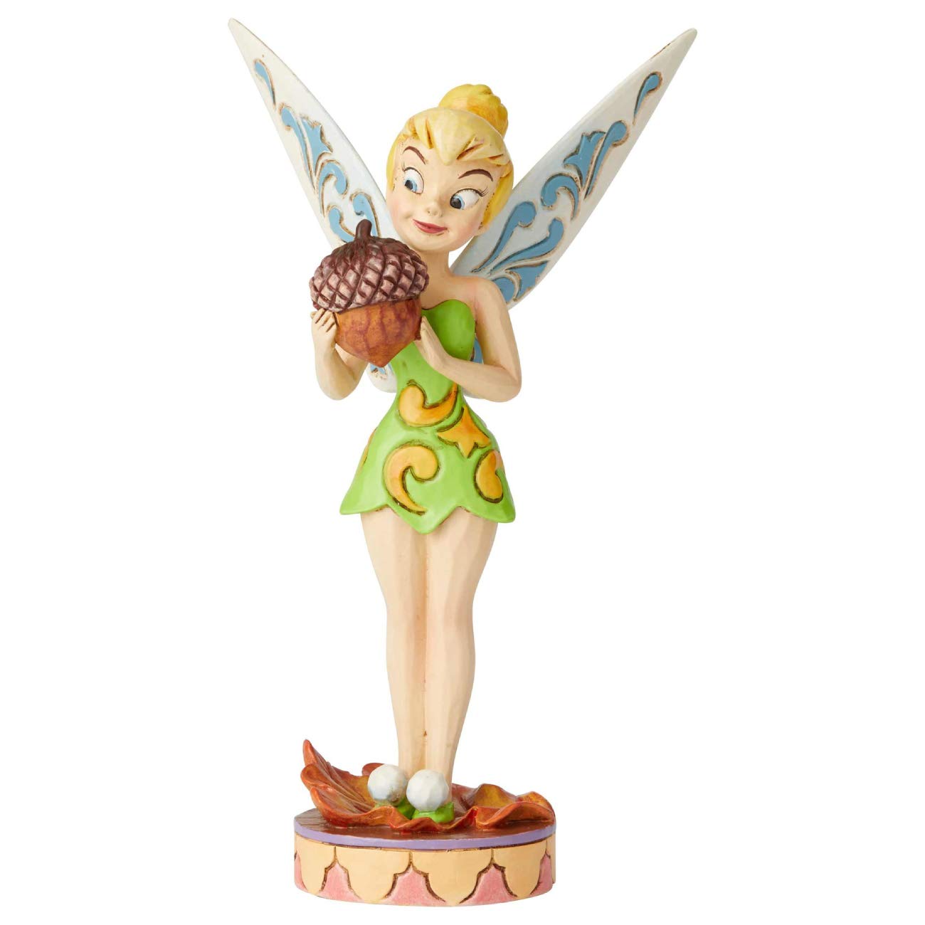 Enesco Disney Traditions by Jim Shore Peter Pan Tinkerbell with Acorn Figurine, 6.75 Inch, Multicolor