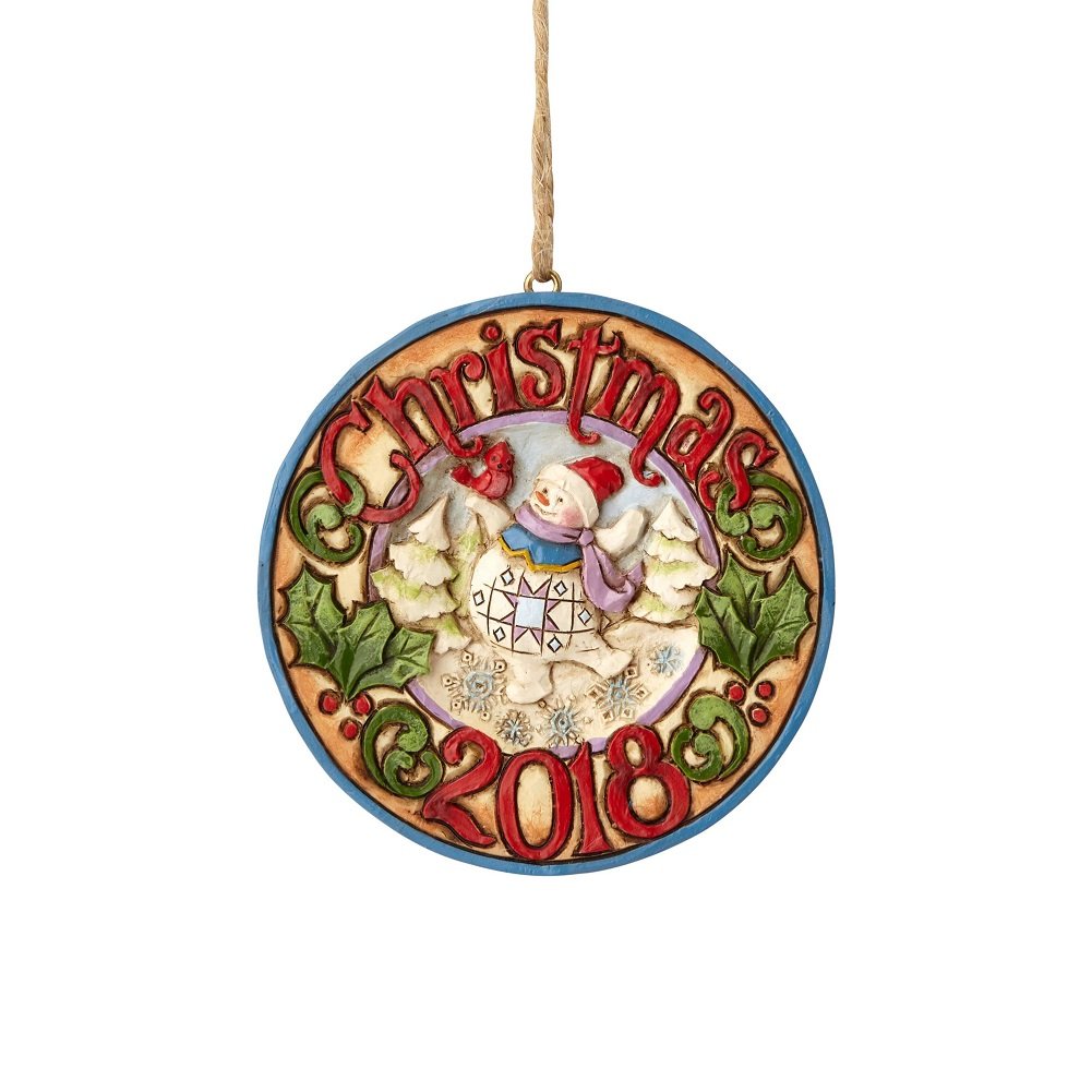 Enesco 6001500 Dated 2018 Snowman Ornament, Multicolor — Giftive LLC