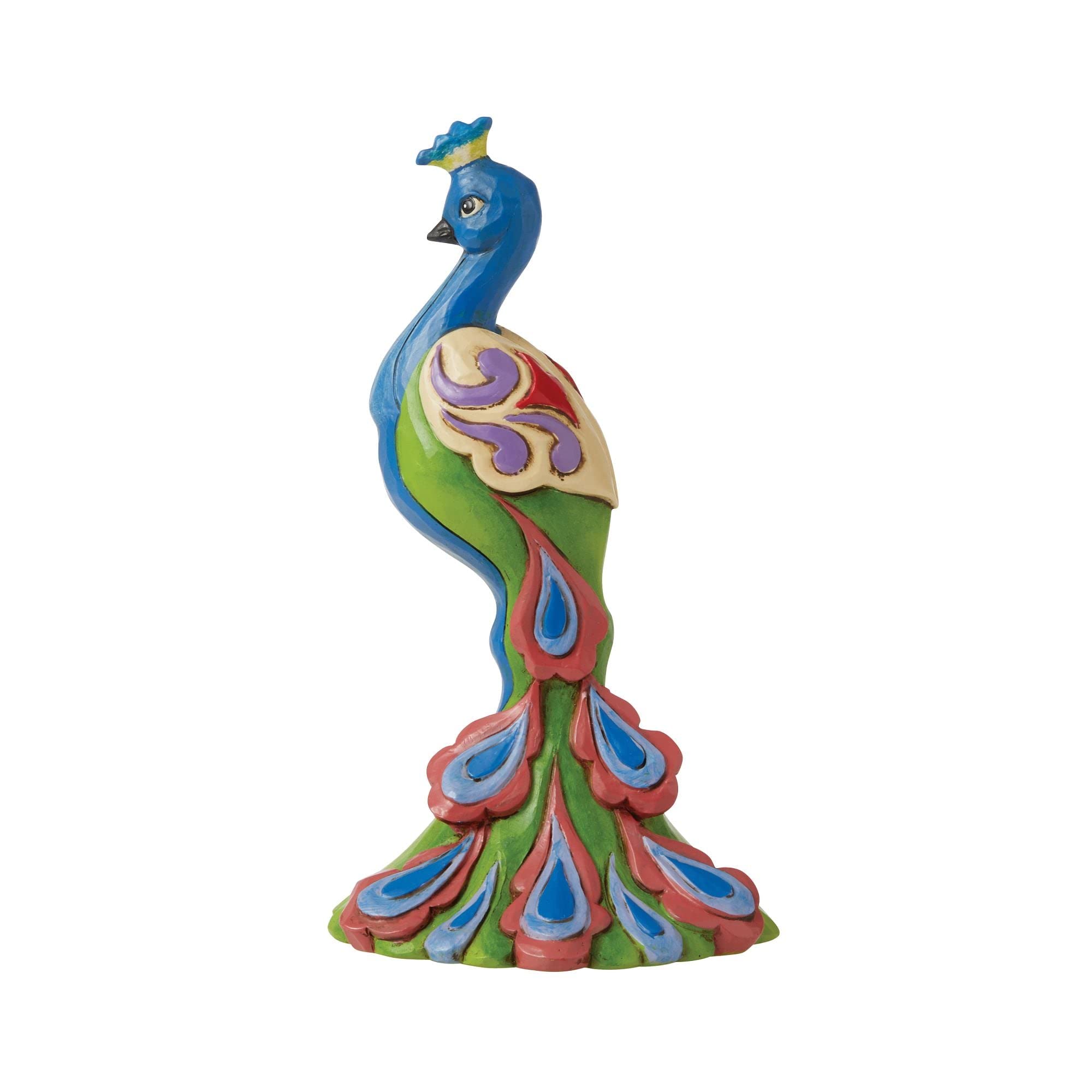 Enesco Jim Shore Mini Peacock Figurine, 5 inches