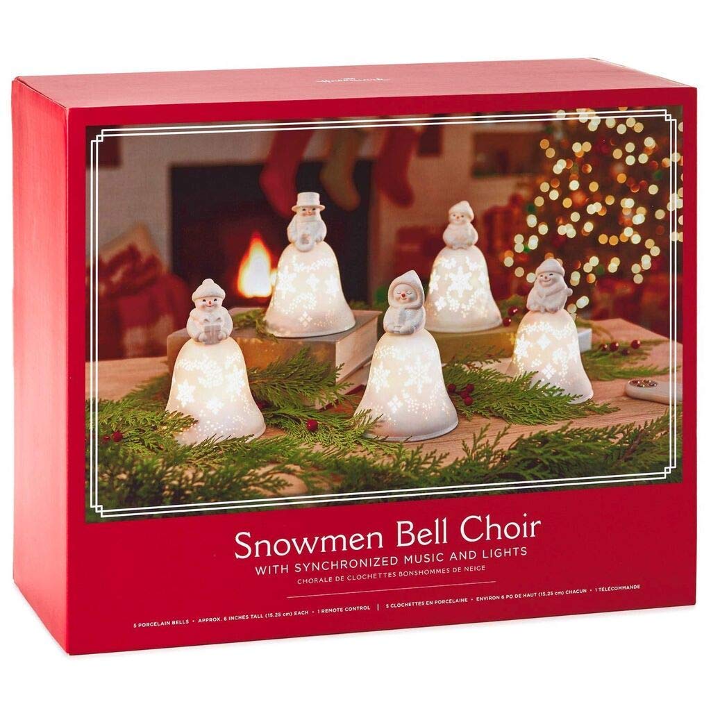 Snowmen Bell Choir Musical Decorations with Light