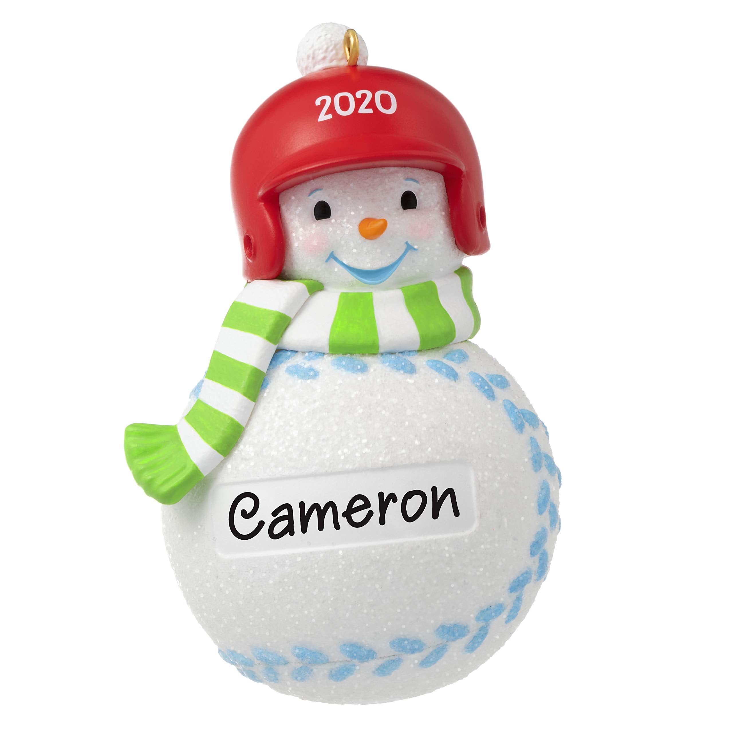 Hallmark Keepsake Christmas Ornament 2020 Year-Dated, Baseball Snowman, DIY Personalized (1299QGO1791)