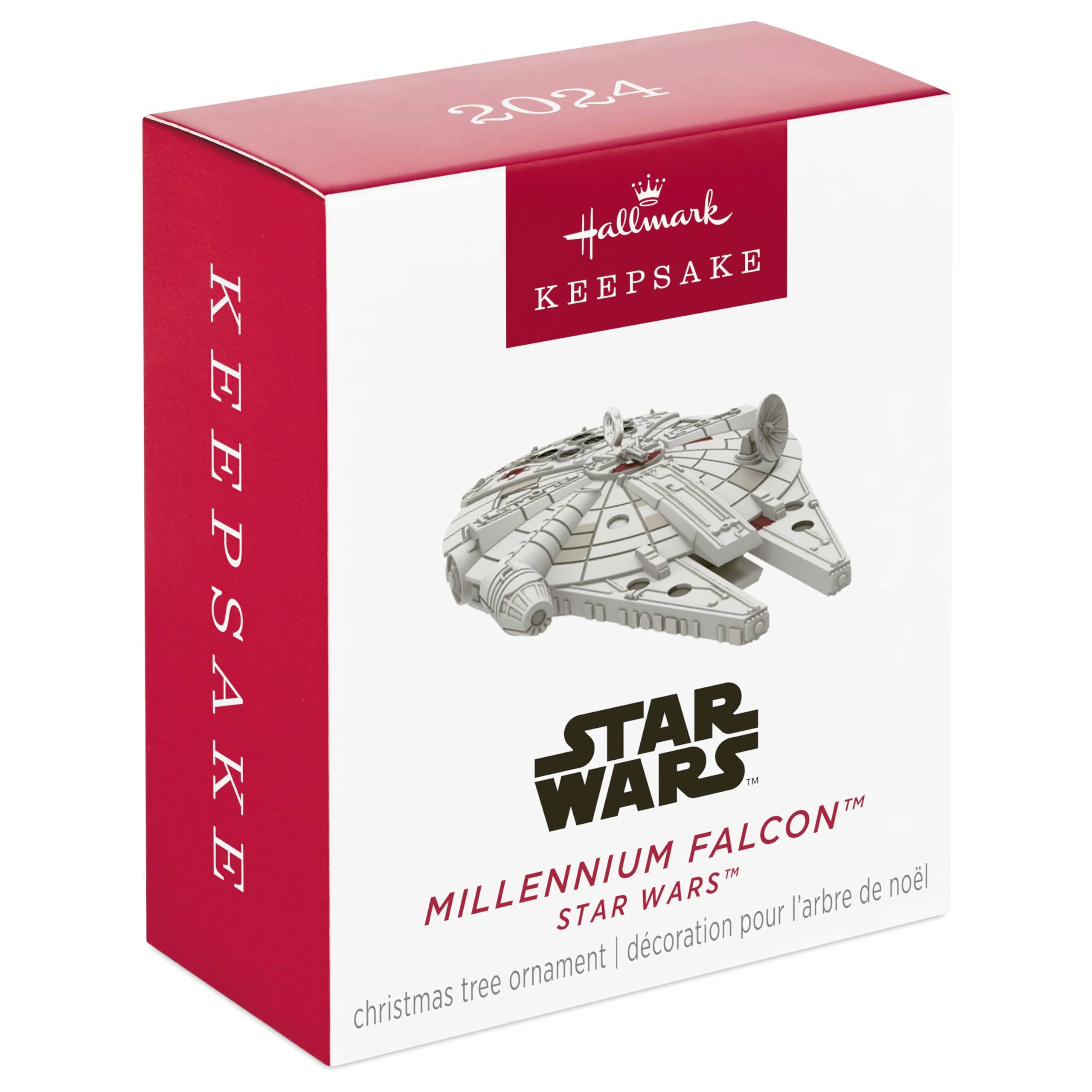 Hallmark Keepsake 0.43" Mini Christmas Ornament 2024, Star Wars Millennium Falcon, Gifts for Star Wars Fans