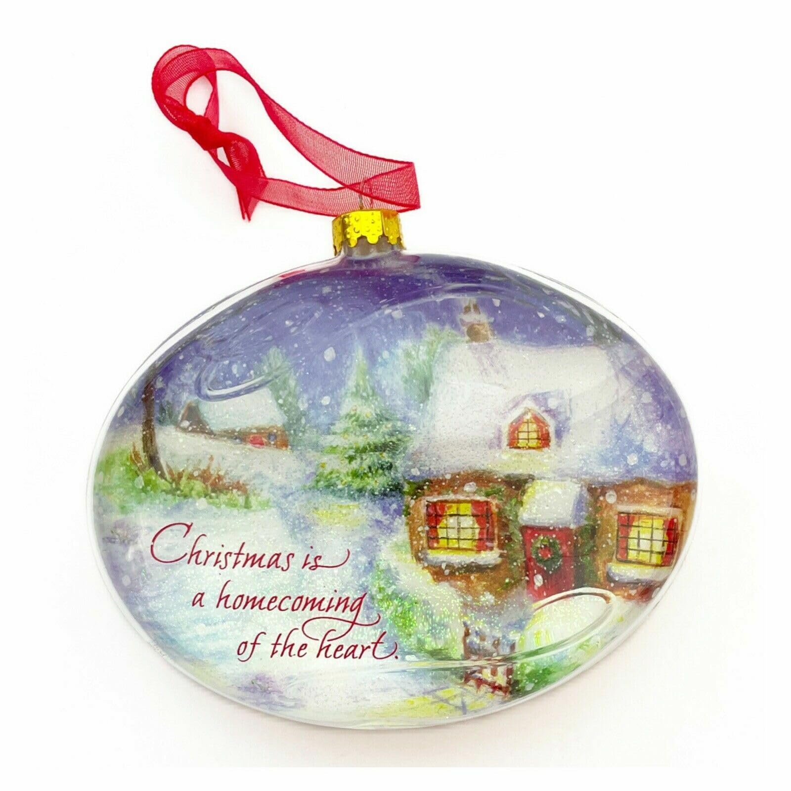 Hallmark Keepsake Ornament A Homecoming of The Heart Glass Disk 2015