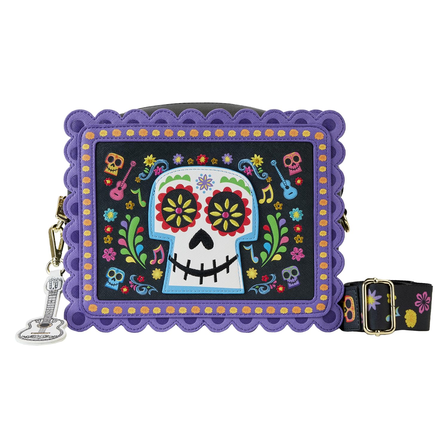 Loungefly Coco Miguel Calavera Floral Skull Crossbody Bag Purse