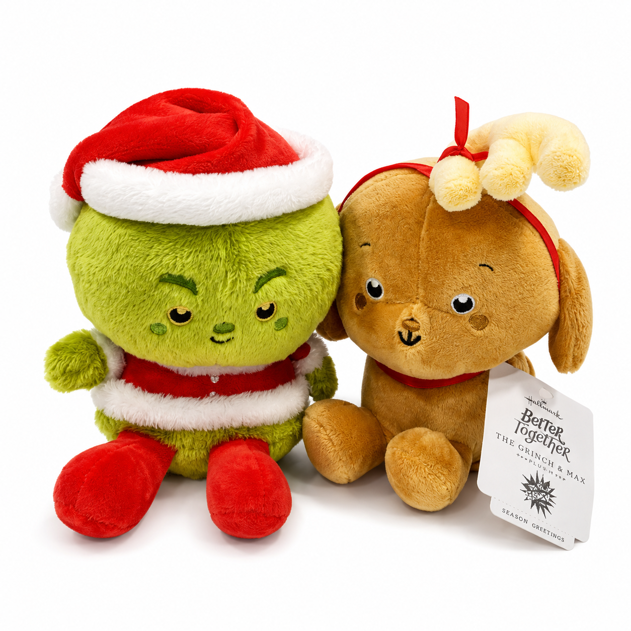 Hallmark Better Together Dr. Seuss The Grinch & Max Magnetic Plush Set