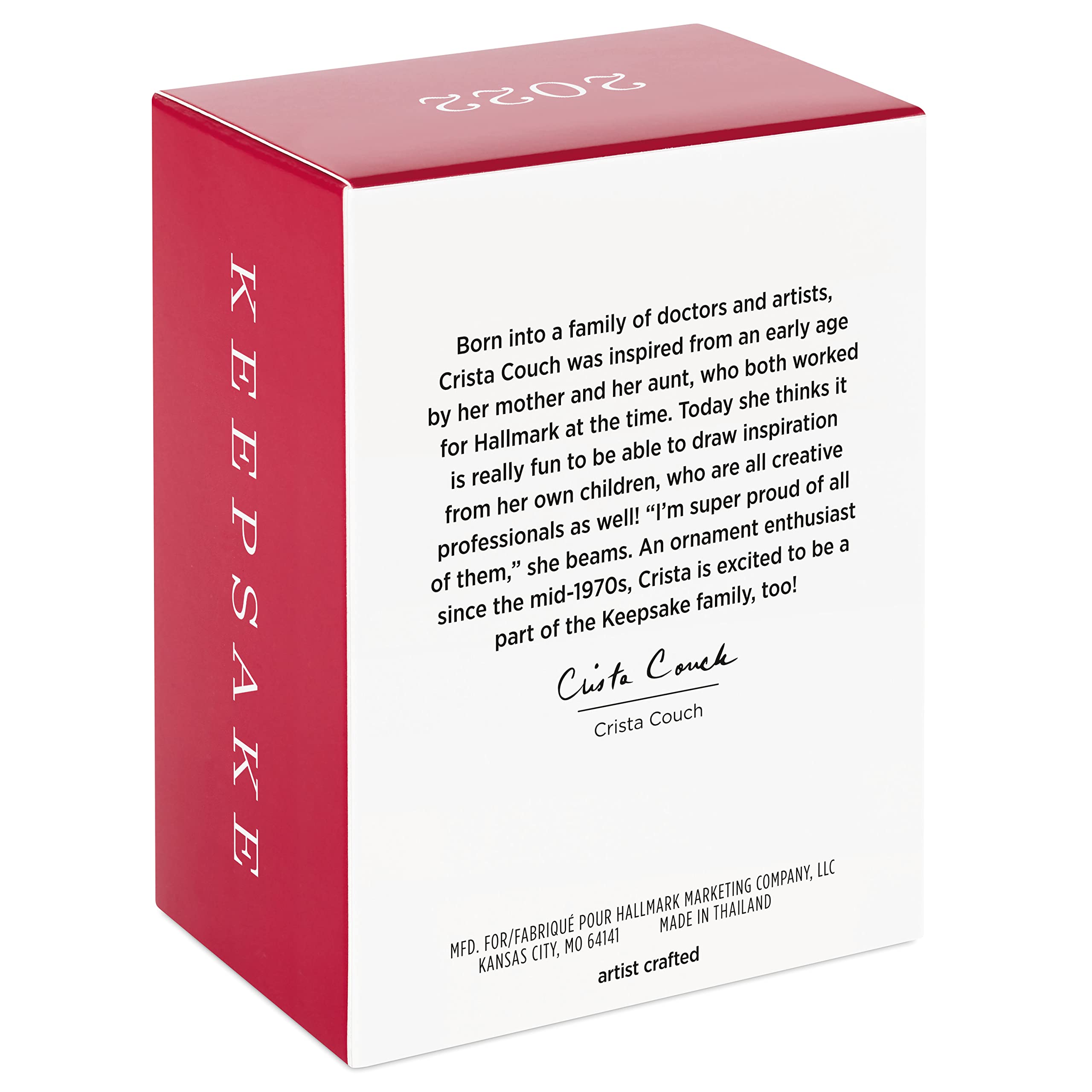 Hallmark Keepsake Christmas Ornament 2022, Chocolate Moose with Candy Cane