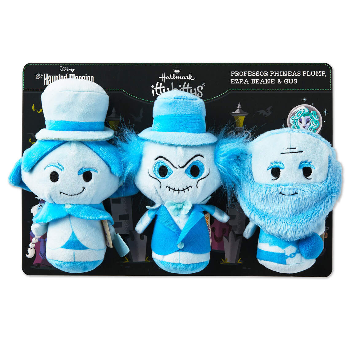 Itty Bittys Disney Haunted Mansion Phineas Ezra Gus Glow in the Dark Plush New