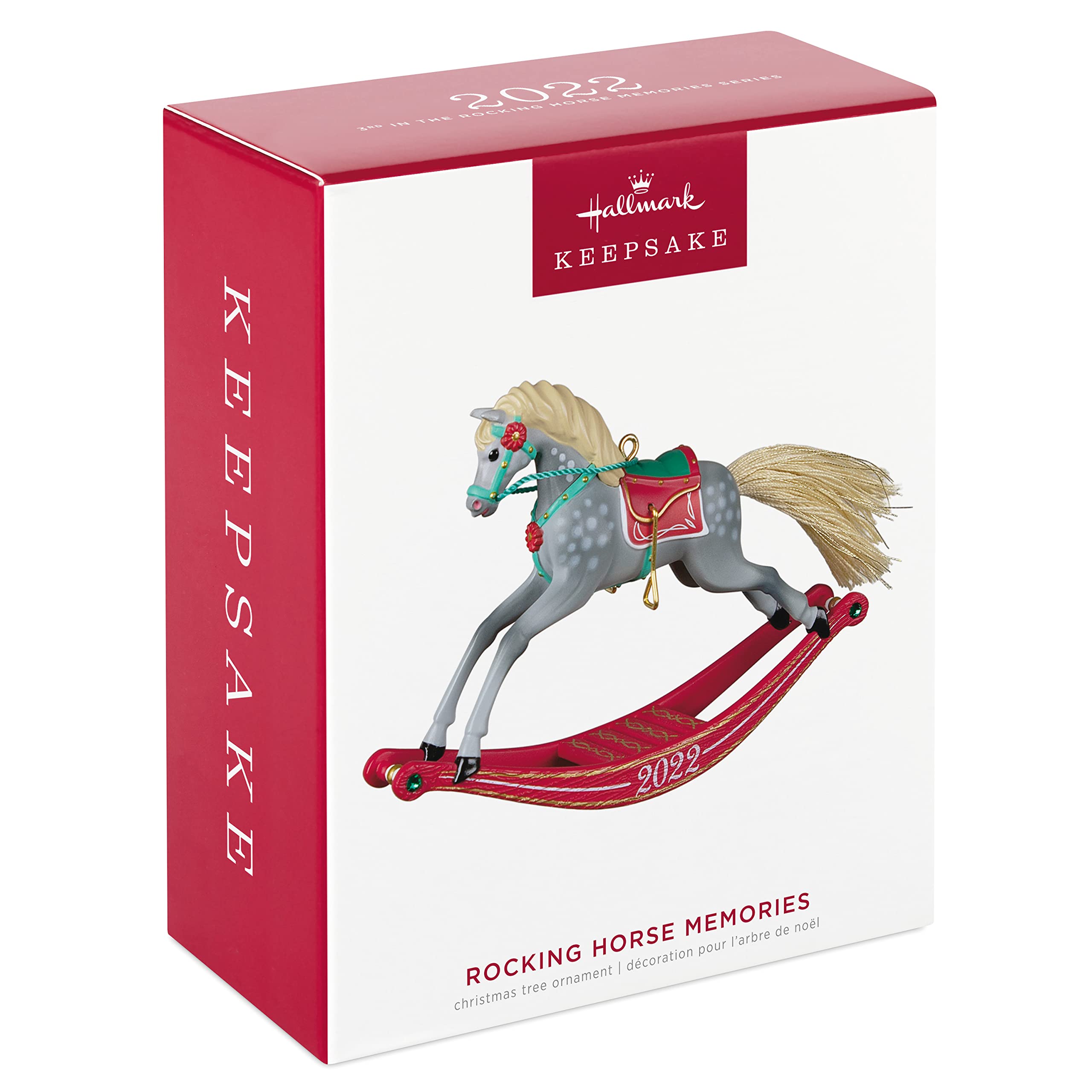 Hallmark Keepsake Plastic Christmas Ornament 2022 Year-Dated, Rocking Horse Memories