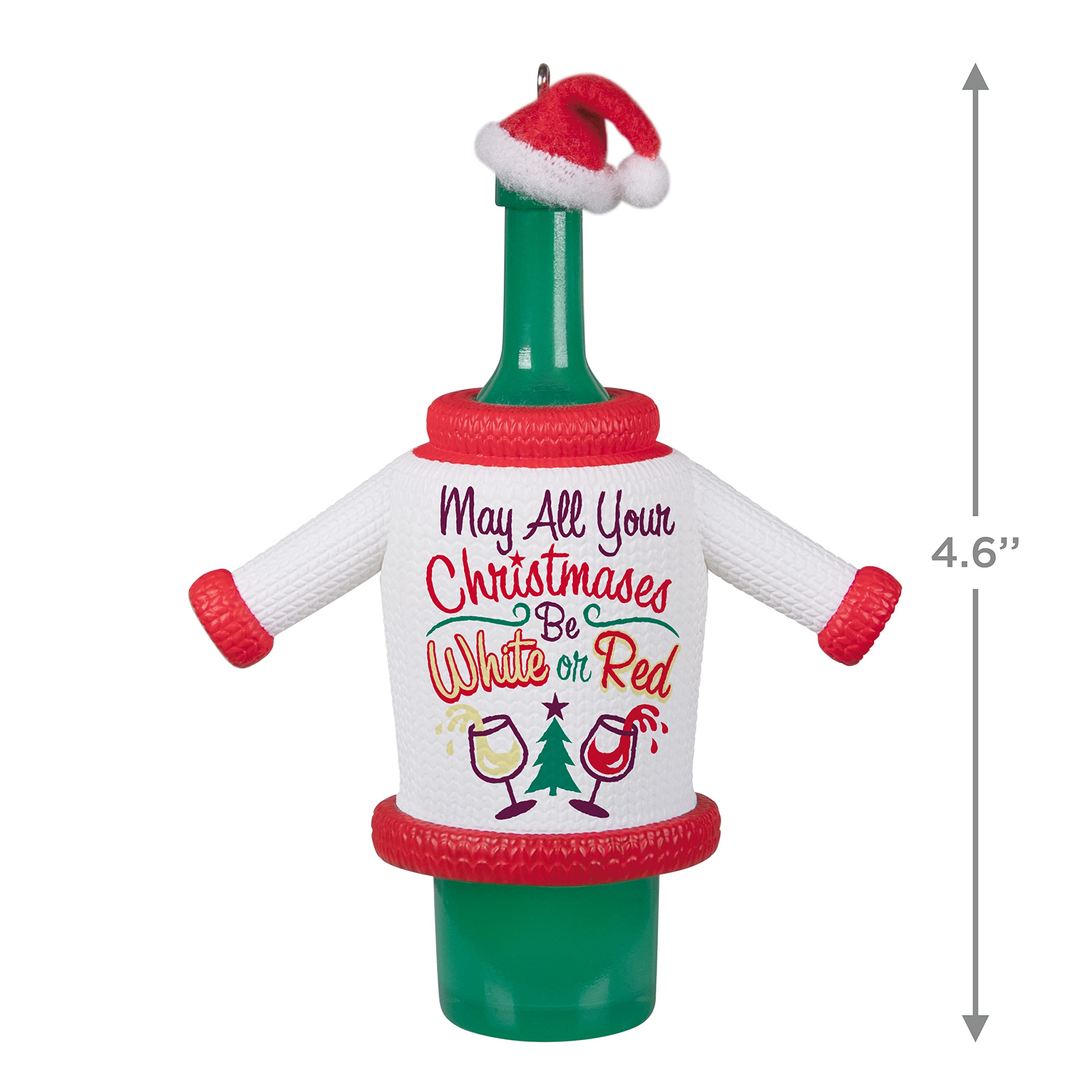 Hallmark Keepsake Christmas Ornament 2022, White or Red Wine Plastic Christmas