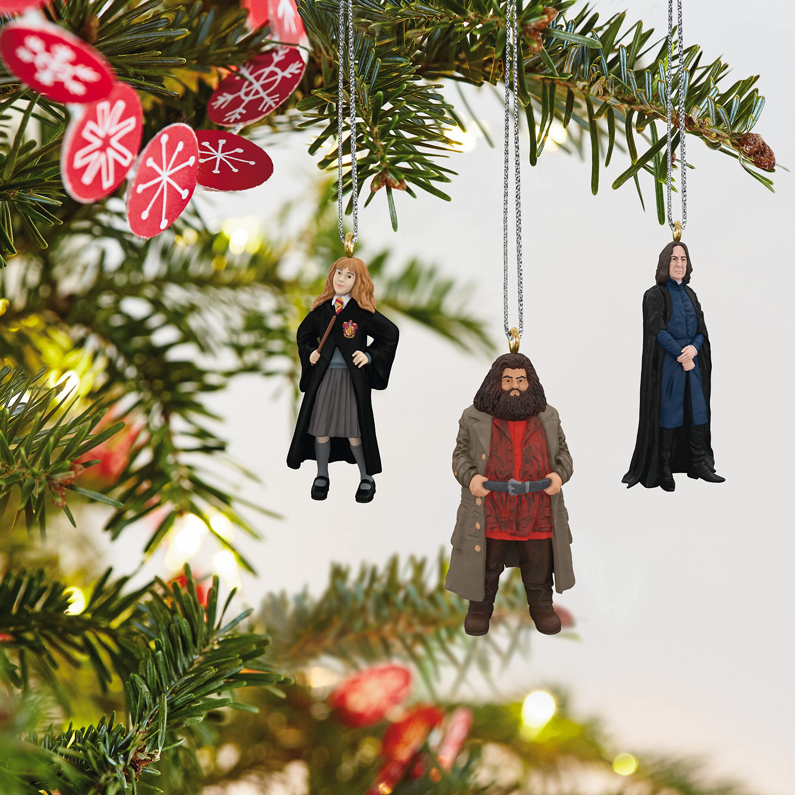 Hallmark Keepsake Miniature Christmas Ornaments 2023, Harry Potter Hermione, Hagrid and Snape Metal, Mini Set of 3, Gifts for Harry Potter Fans