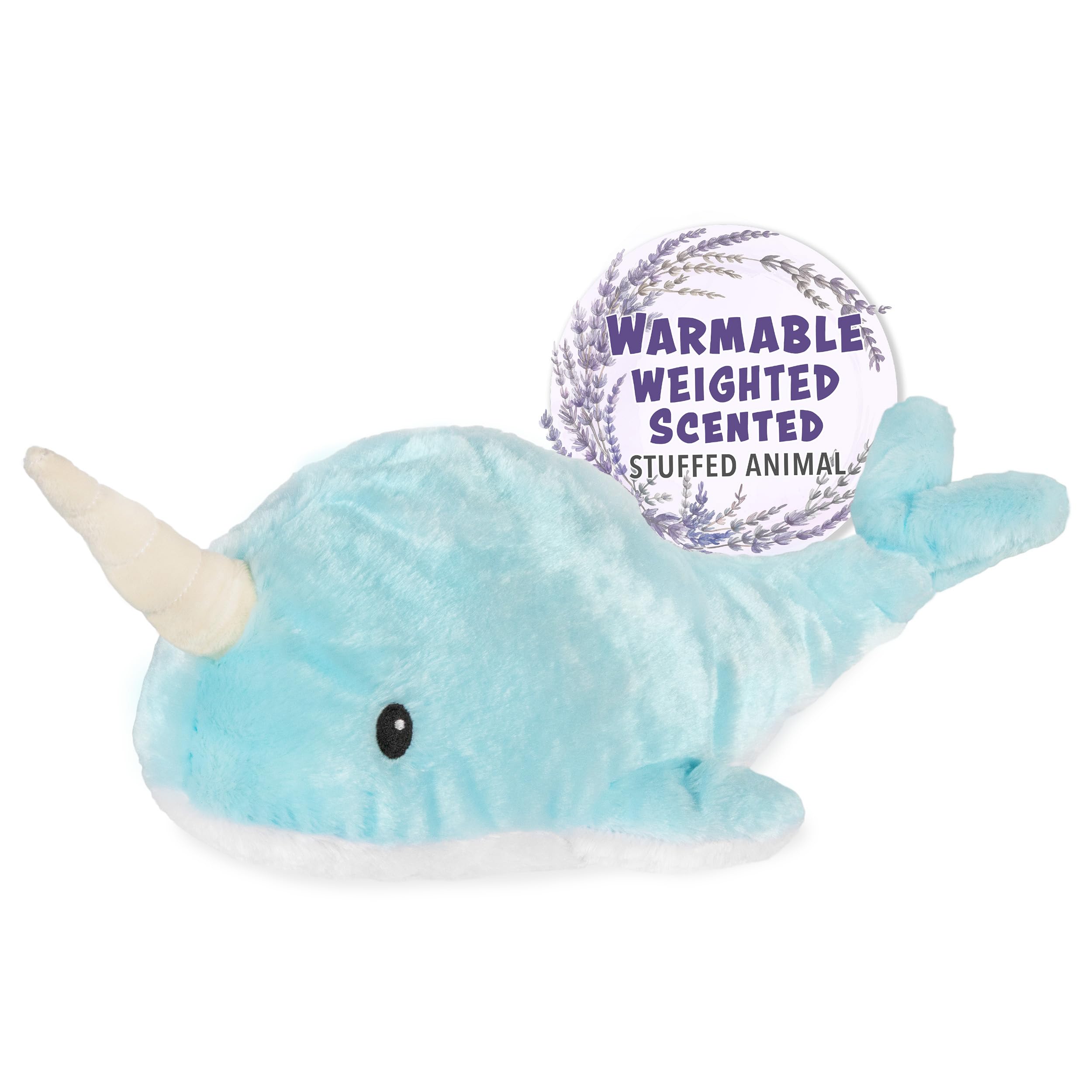 Warmies Weighted Scented Blue Narwhal Microwavable Plush NWT