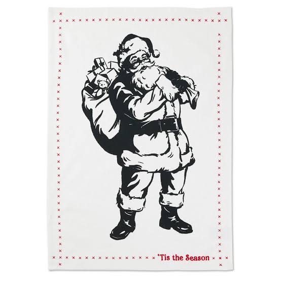 Hallmark Santa Claus Tis The Season Christmas Kitchen Tea Towel Set
