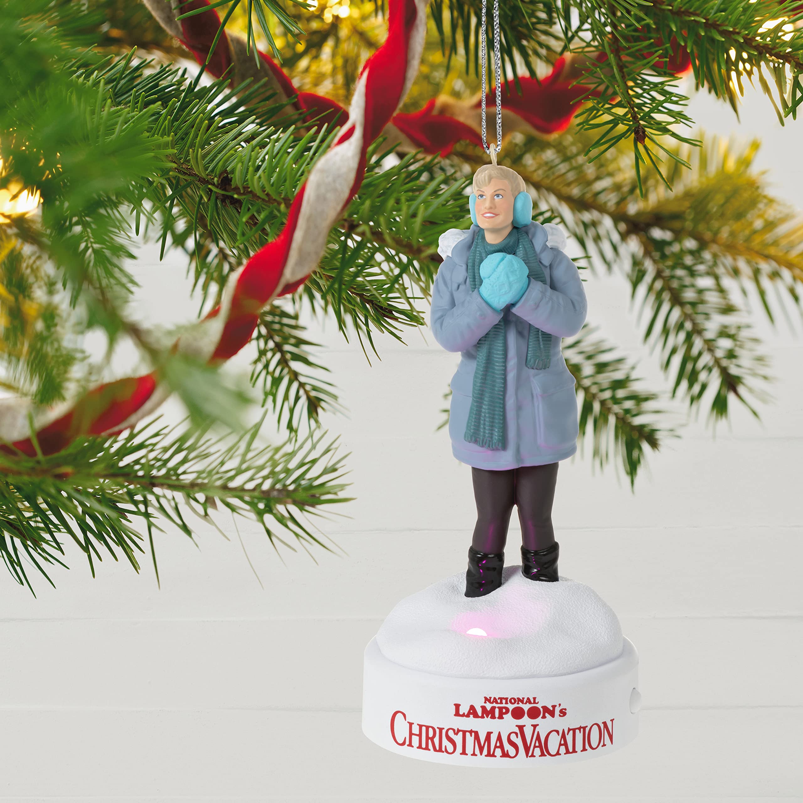 Hallmark Keepsake Christmas Ornament,Plastic, 2022, National Lampoon's Christmas Vacation Collection Ellen Griswold, Light and Sound